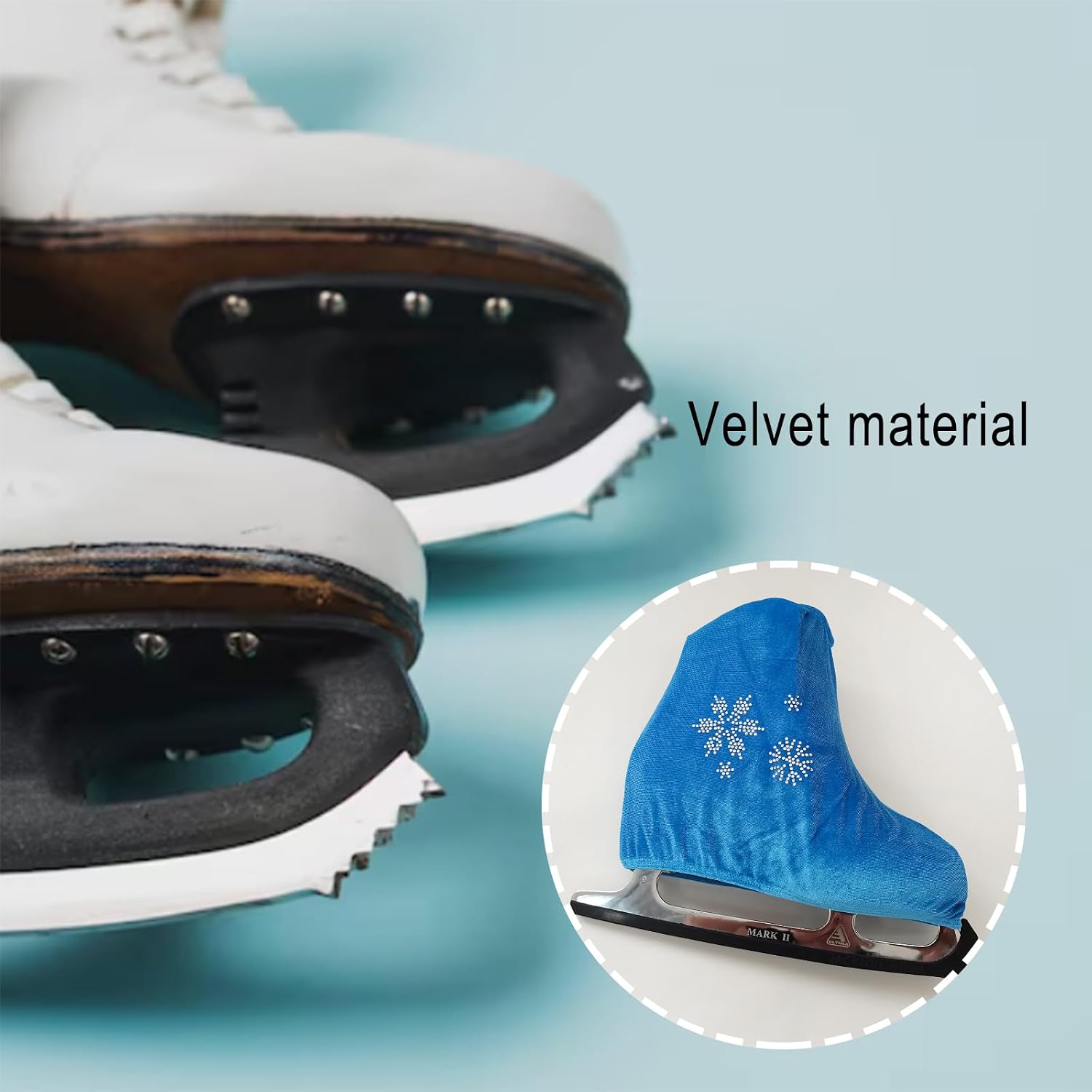 Velvet Ice Skating Boot Covers Premium Protection for Hockey and Figure Skates Available in Colors and Sizes