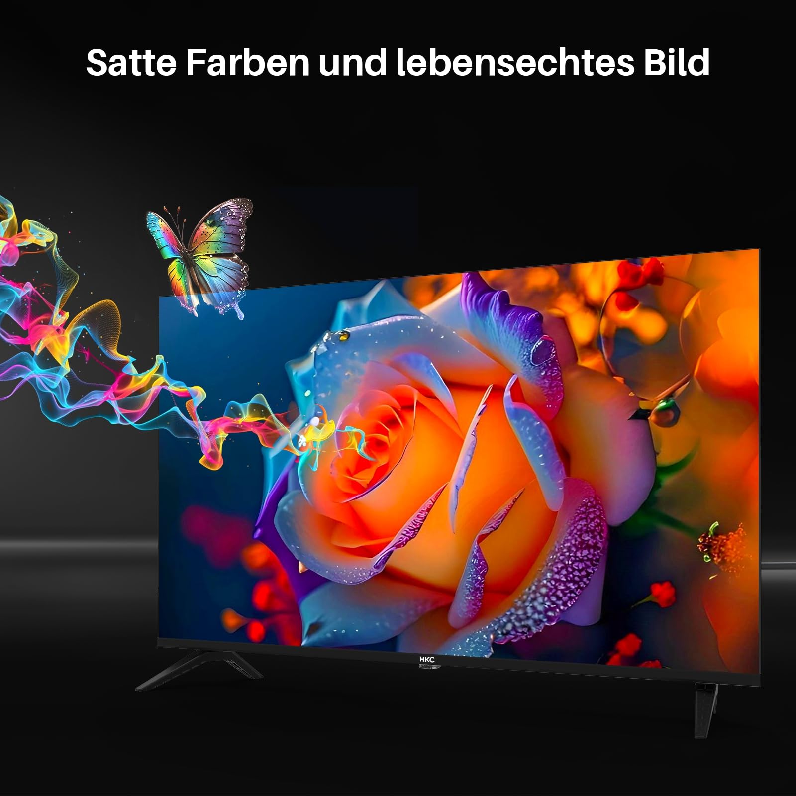HKC Fernseher 40 Zoll (100cm) Full HD LED TV mit Triple Tuner (DVB-T/T2-C-S/S2), USB Media Player, HDMI, CI/CI+, Hotelmodus (H40Q1F-NS, 2026)