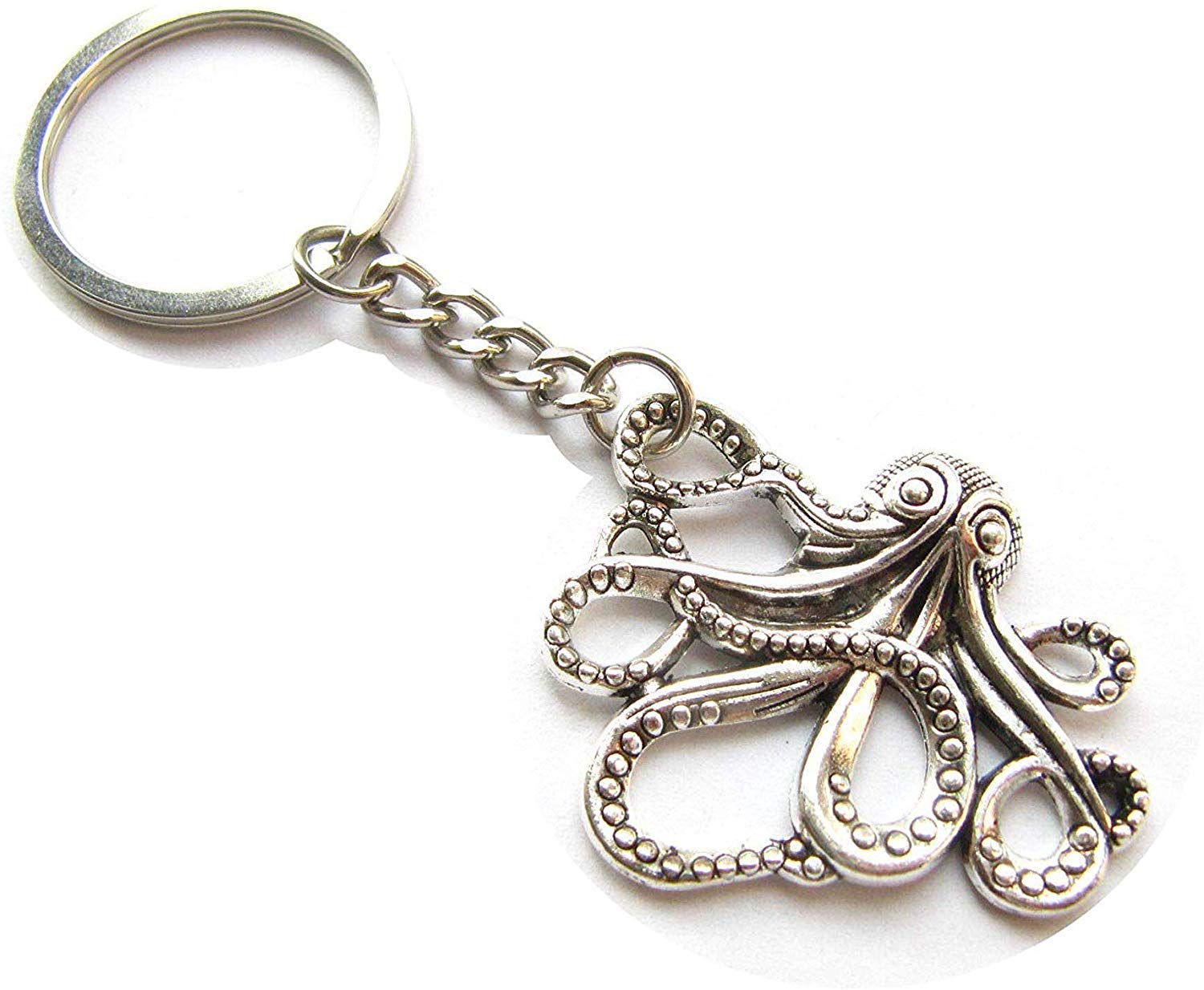 Octopus Keychain,Steampunk, Nautical, Tentacles, The Kraken, Octopus Keyring, Octopus Jewelry (Octopus 3.6x4.4cm) (1)