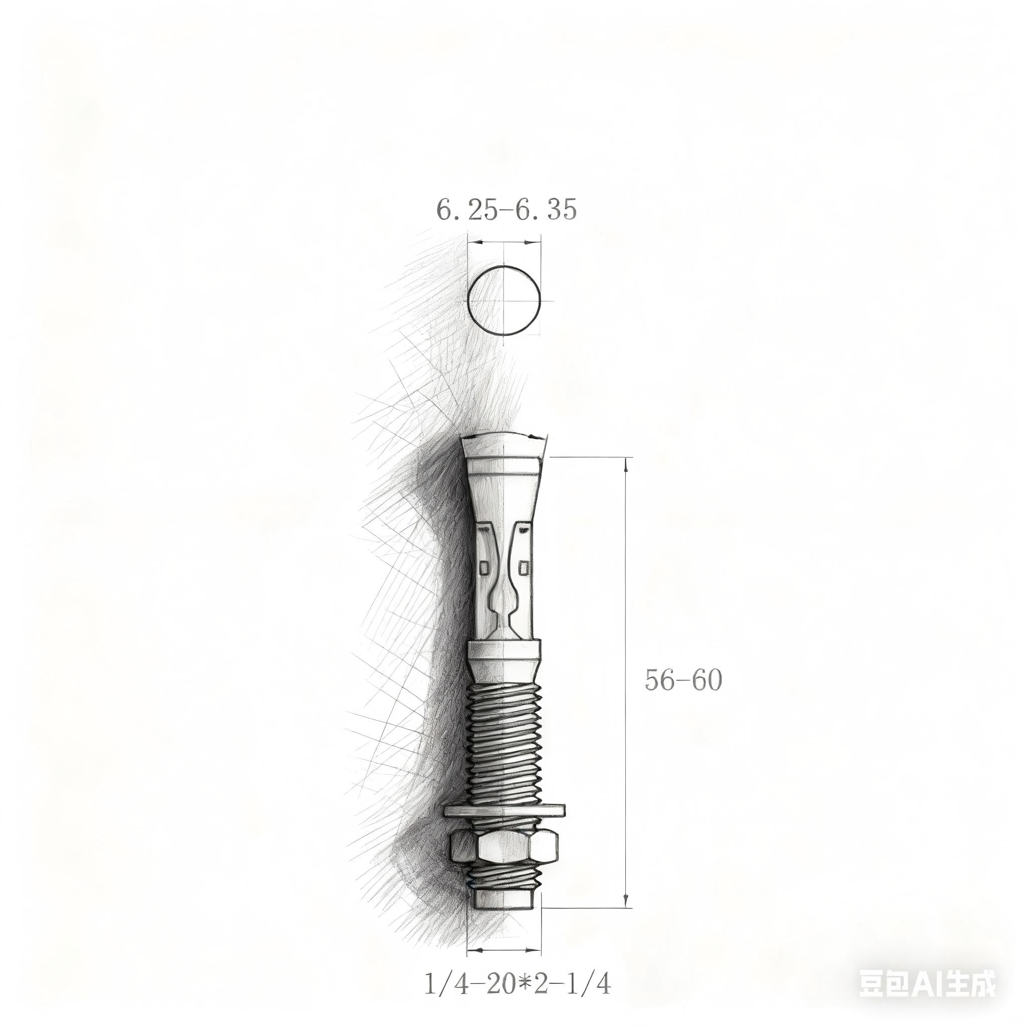 SANTIE Ancoraggio a cuneo in acciaio inox 1/4" X 2-1/4" - 100 PC