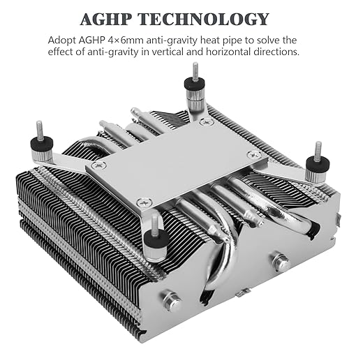 Miniatura 2 de Thermalright AXP90-X53 Enfriador de aire de CPU de perfil bajo, altura de 2.087 in, ventilador de CPU PWM delgado TL-9015, tecnología AGHP 3.0,