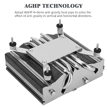 Thermalright AXP-90 X53 Low Profile CPU Air Cooler with Quite 90mm TL-9015 PWM Fan, 4 Heat Pipes, 53mm Height, for AMD AM4/Intel LGA 1150/1151/1155/1851/1200 (AXP-90 X53)