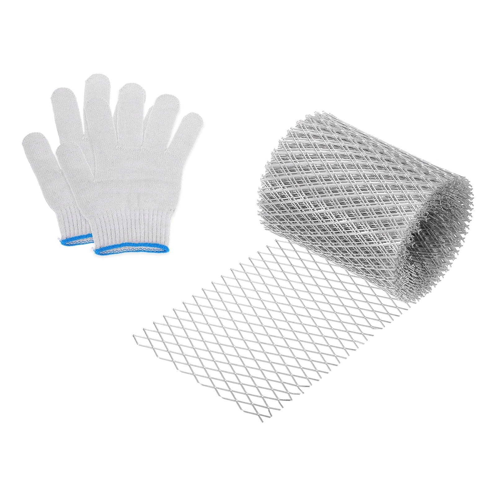 Gouttière protection aluminium rouleau de 6,1m contre feuilles et brindilles