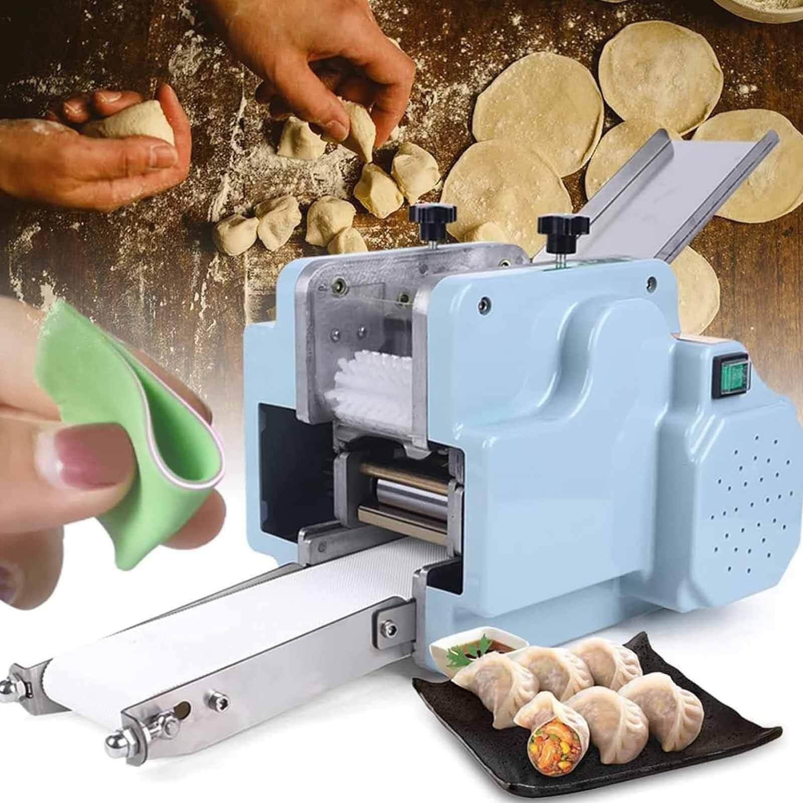 Maszyna do produkcji Wonton Pi Automatyczna maszyna do owijania pierogów Gyoza Skin Commercial/Home, 140wwielofunkcyjna elektryczna maszyna do skórowania pierogów (Dumplingwrappermold)