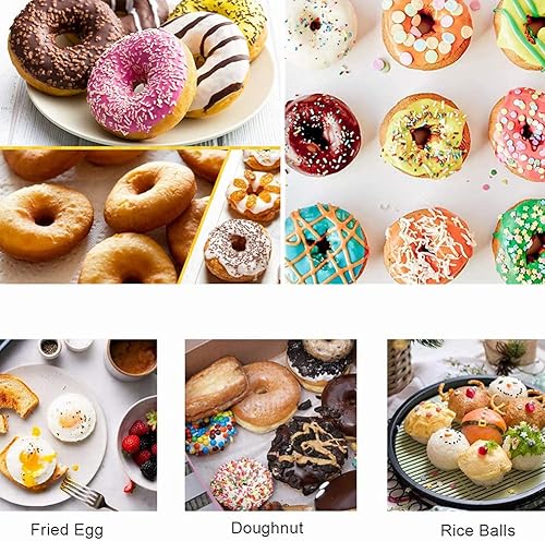 Miniatura 7 de Juego de cortadores de donas de 3 pulgadas, cortador de galletas redondo de plástico para hornear con alicates de inmersión, molde antiadherente