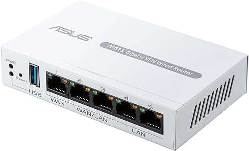Miniatura 8 de ASUS ExpertWiFi EBG15 Gigabit VPN enrutador con cable, hasta 3 puertos WAN ethernet + 1 WAN USB, prevención de intrusiones IPS, firewall de capa 7,