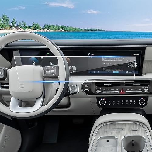 Miniatura 13 de 2023 2024 2025 Palisade Protector de pantalla para Hyundai Palisade (SE/SEL/XRT/SELPremium/Limited/Caligrafía) Pantalla táctil de 12.3 pulgadas