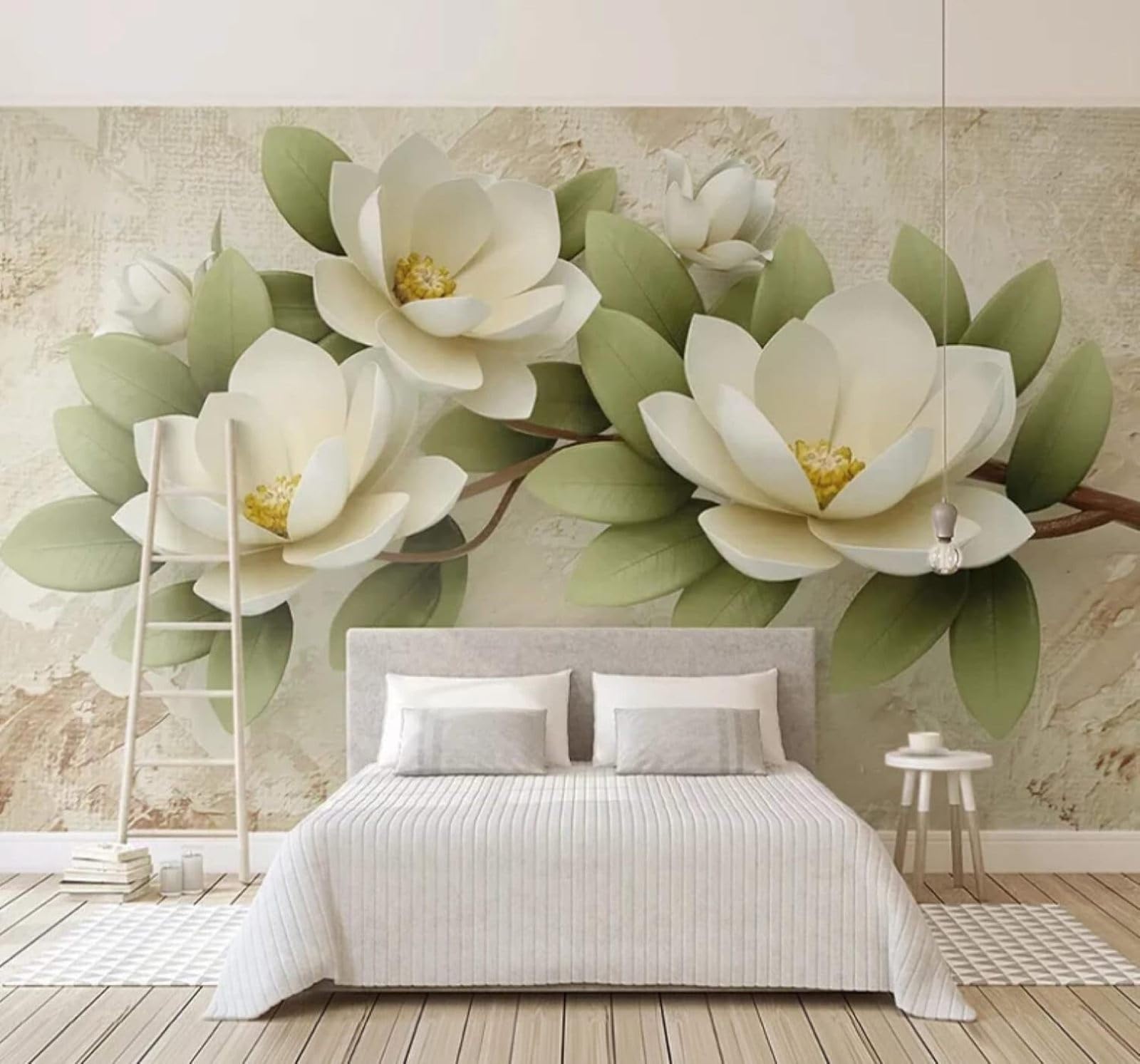 XLMING Vintage Fresh Three Dimensional Beautiful Floral 3D Wallpaper Luxury Home Dining Decor Paste Sofa Living Room The Wall for Bedroom Mural-200cm×140cm