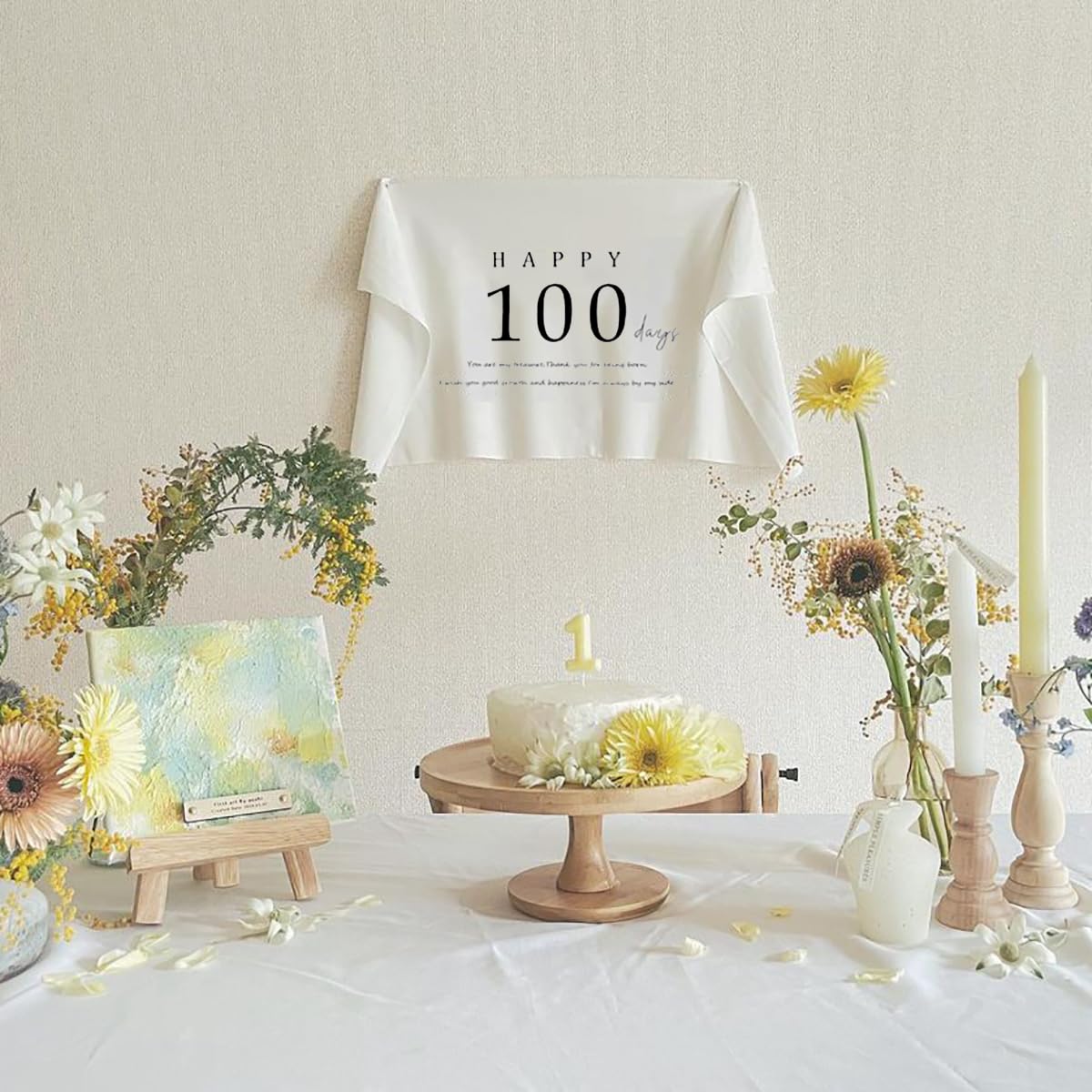 Amazon.co.jp: 100日記念 飾り付けセット 9点セット happy100days 100
