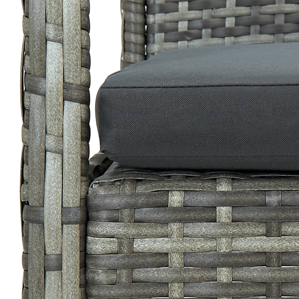 Générique Salon de Jardin 4 pcs avec Coussins résine tressée Gris,Meubles,Mobilier de Jardin,Salons de Jardin,45787