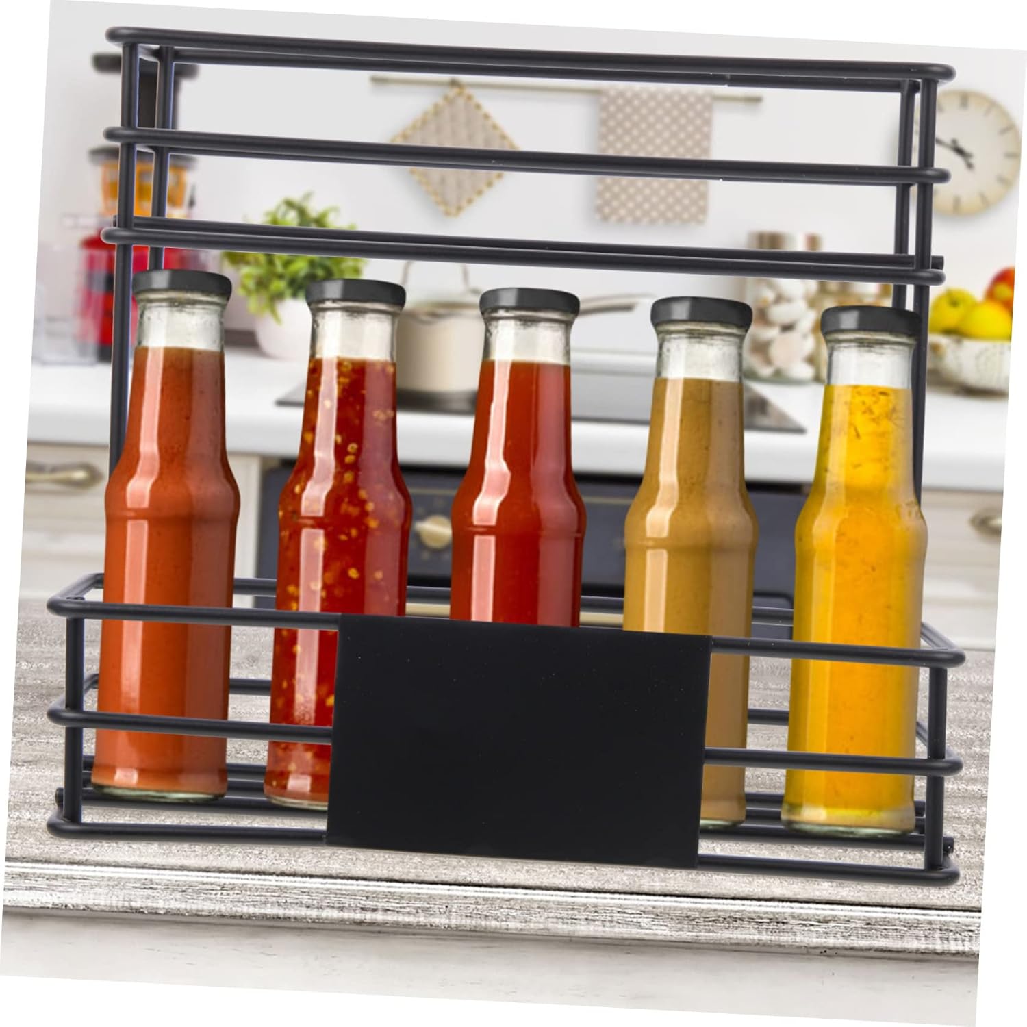 Coffee Syrup Organizer Rack Multi-layer Holder for Syrup Bottles Space-saving Storage for Kitchen and Coffee Bars Stylish Design for Condiments and Seasonings