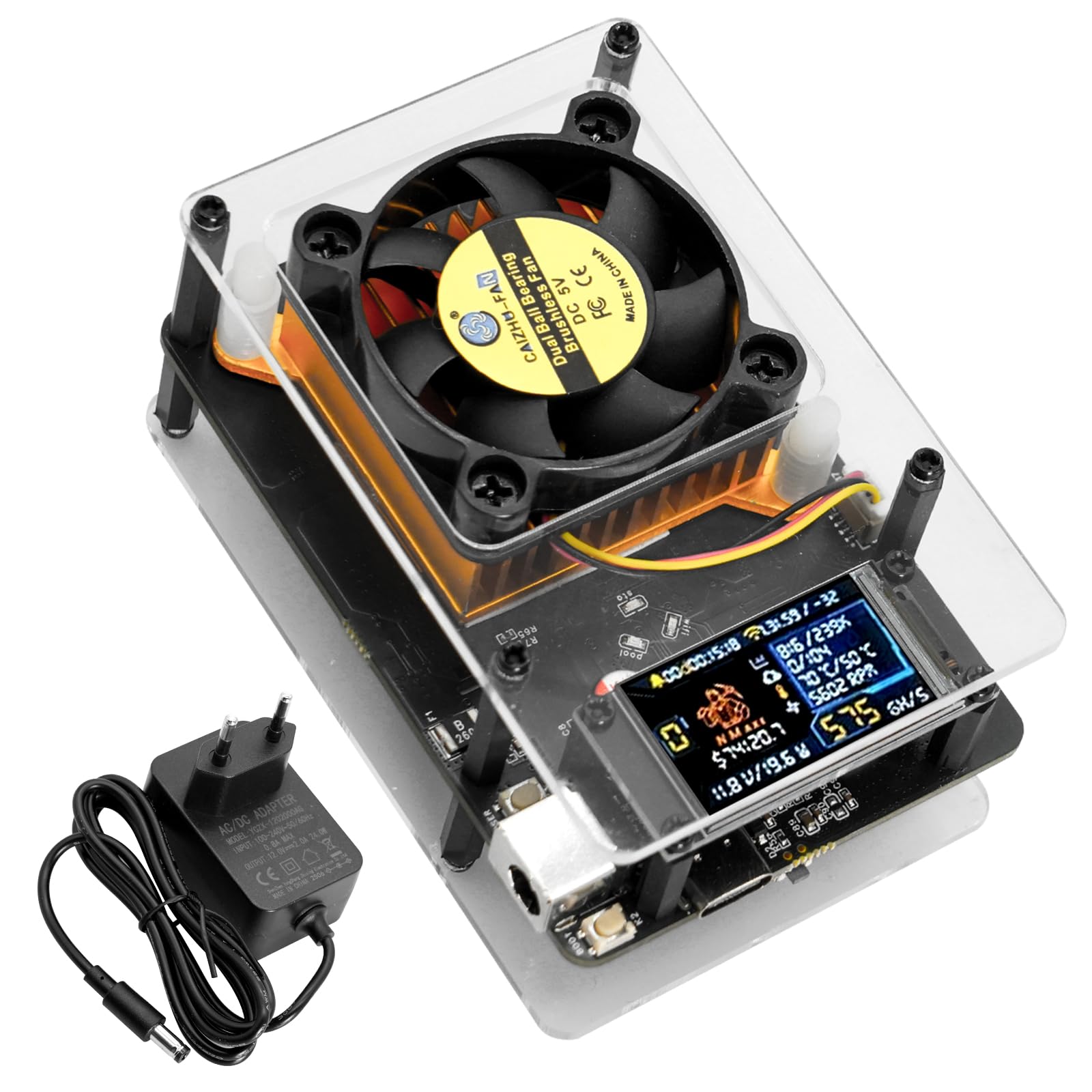 NerdMiner Bitcoin Miner RUIZHI NerdMiner NMaxe Solo 500GH/s 20 J/TH with  BM1366 ASIC Chip Bitcoin Miner Lottery Miner Solo Lottery BTC Bitcoin Miner  with EU Plug Compatible with Nerd Miner : Amazon.sg: