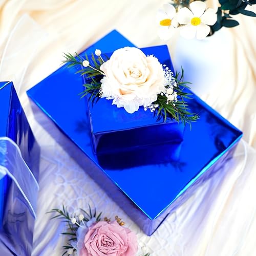 Miniatura 15 de LaRibbons Papel de regalo metálico negro, rollo de papel de color sólido, 17 pulgadas x 40 pies (56.6 pies cuadrados), rollos de papel de regalo