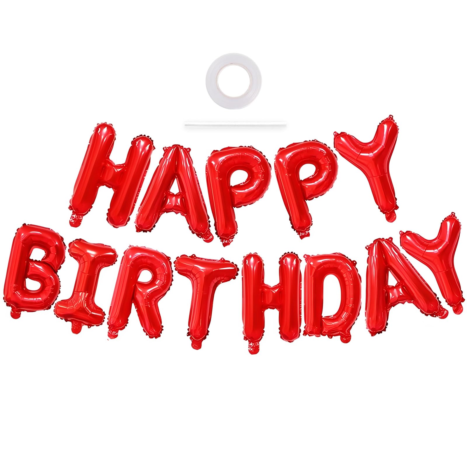 Red Happy Birthday Balloons Banner,16 Inch Happy Birthday Letter Balloon for for Boys Girls Kids Women Men Party Decorations