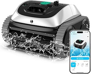 WYBOT C1 Robot Limpiafondos Piscina con Planificación Inteligente de Rutas, Limpieza Automática de Fondo, Paredes y Línea de Agua, Triple Motor Mejorado, 150 Min, hasta 150㎡(Blanco)