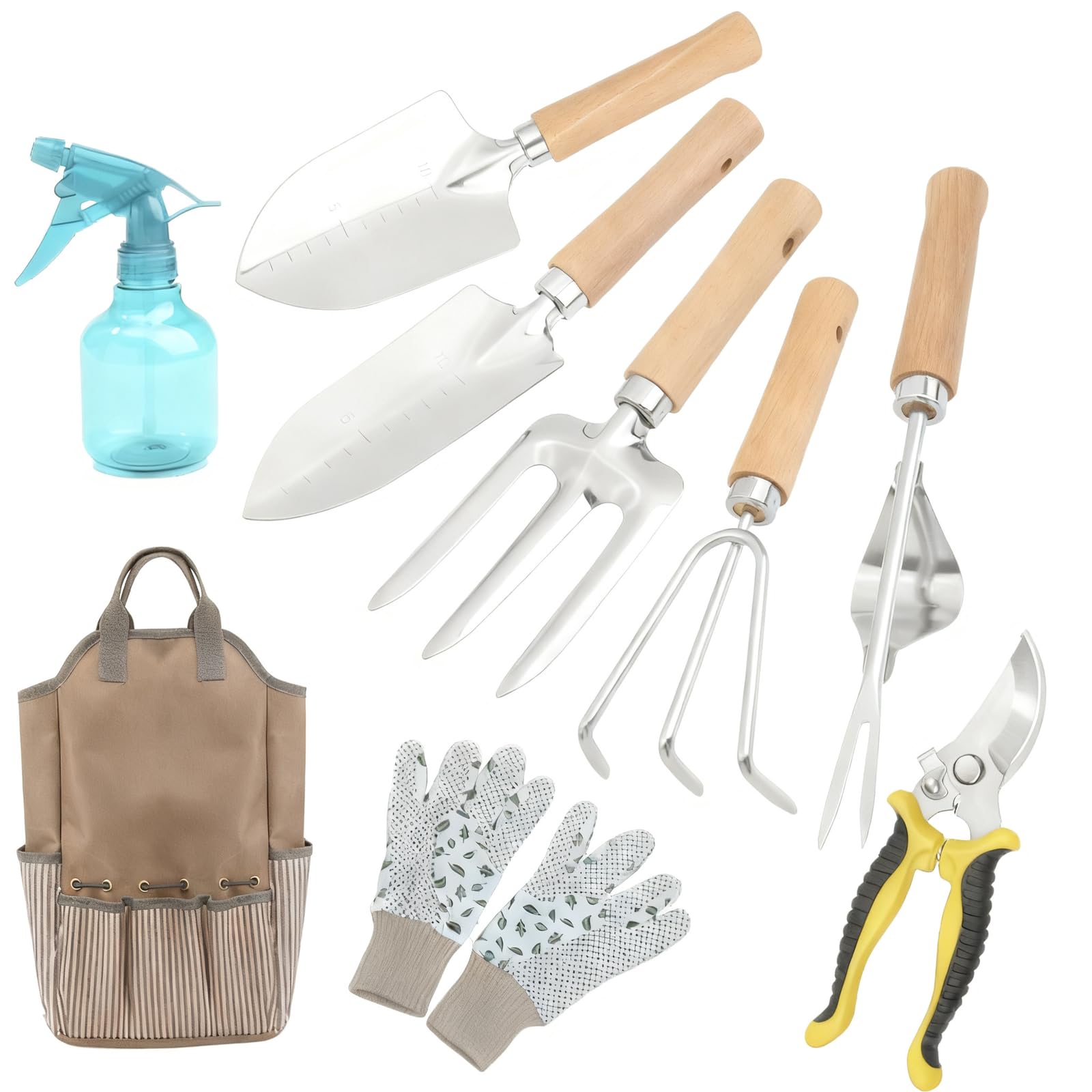 Set di cazzuole in,Set di 9 attrezzi da giardinaggio