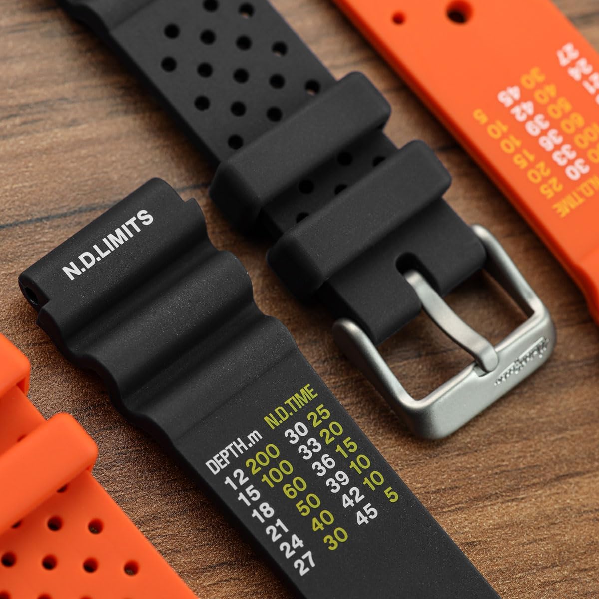 WatchGecko Abyss PU Rubber ProDive Watch Strap, 316L Stainless Steel Buckle, Waterproof, Multi Colours, 20mm, 22mm