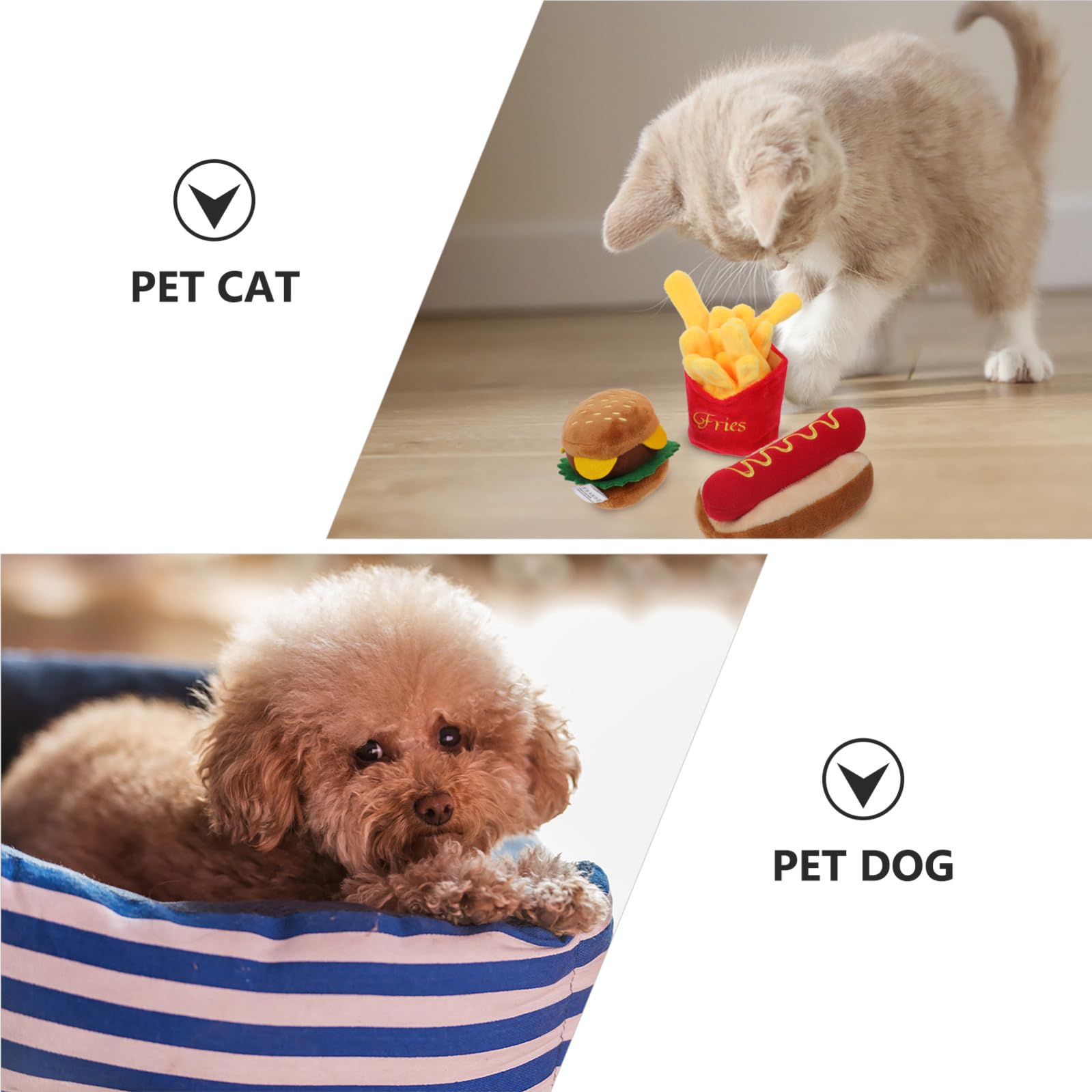 Toyvian Jouet à Mâcher et Soulager Le Stress en Peluche pour Chien Jouet Interactif Design Imitation Aliment Haut-Parleur Intégré pour Chiots, pour Jouer