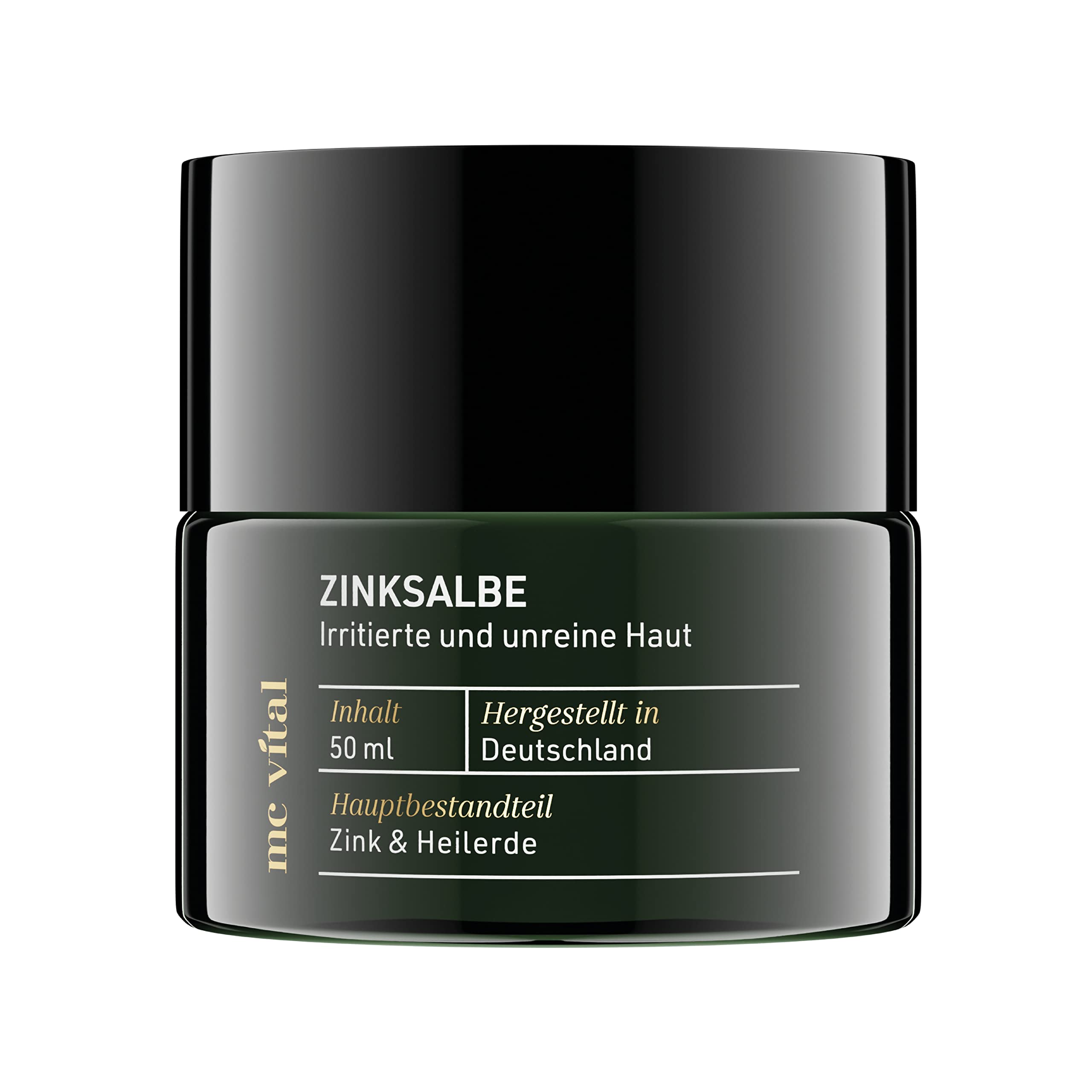 McVital Zinksalbe Wundsalbe mit Teebaumöl 50ML - Unreine Haut Pickel Gesicht Zink Salbe - Wundheilsalben antibakterielle Salbe Teebaumöl Salbe - Wundheilsalbe Heilerde Haut Zinksalbe hochdosiert