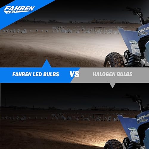 Vista 36 de FAHREN Bombilla LED 9007, 50000LM súper brillante, 6500K blanco frío, bombillas de conducción HB5 de luz alta/baja con ventilador, 60000+ Ultra