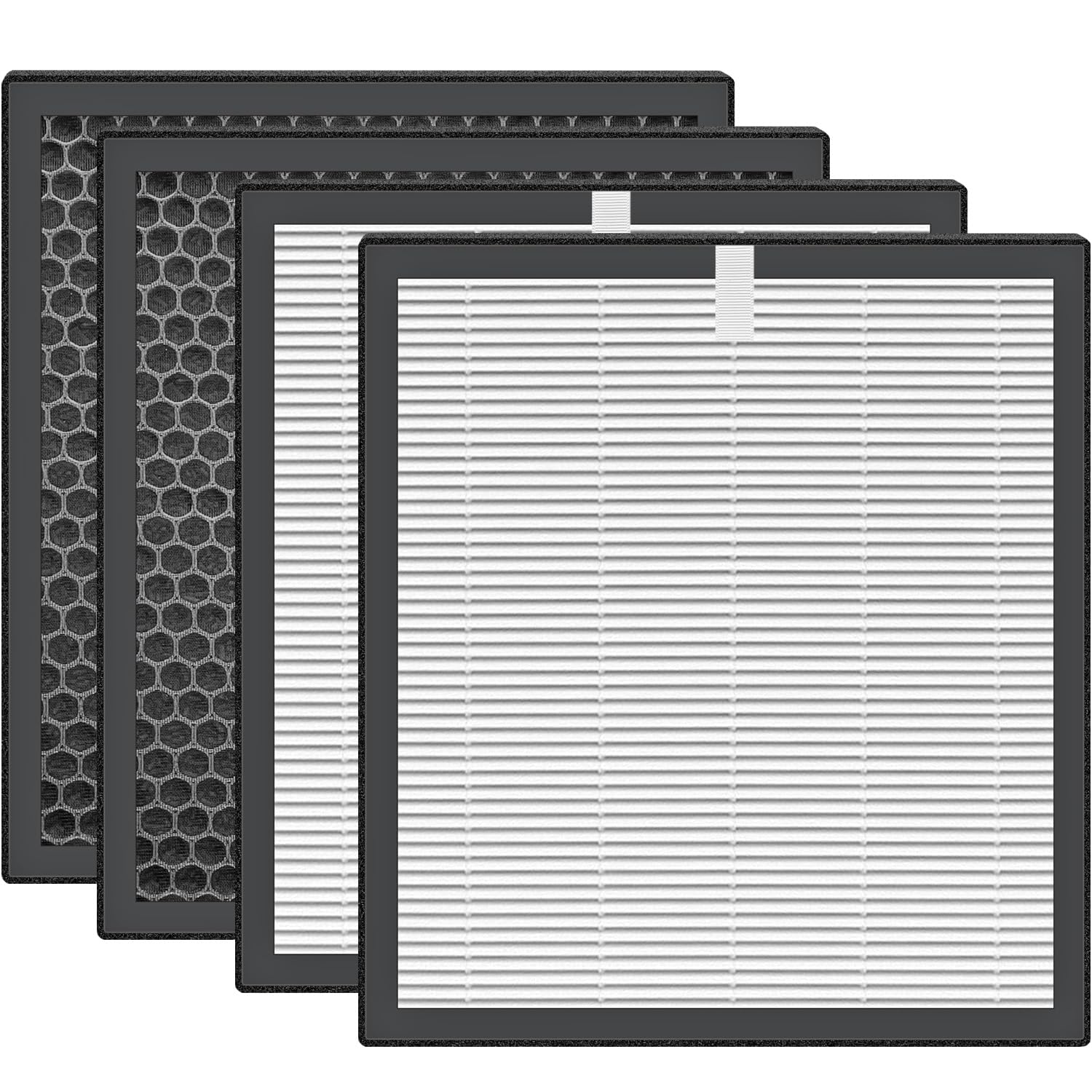 Filtro Hepa de repuesto H13 compatible con purificador de aire Purairia ZWN-132, filtro HEPA H13, carbón activado de alta eficiencia, 4 unidades