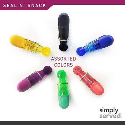 Miniatura 7 de Seal N Snack - Clips magnéticos para chips, agarres multiusos para almacenamiento de cocina, mantiene los alimentos de la despensa frescos, 16