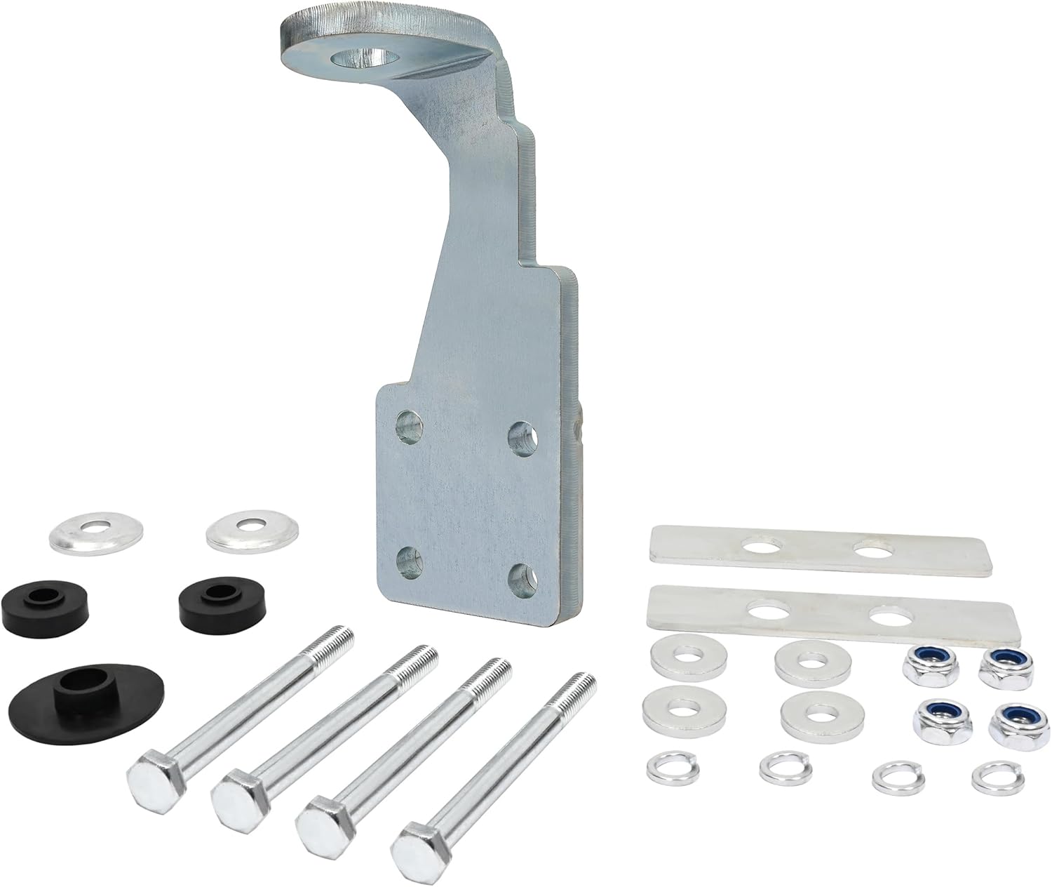 KUAFU Shock Mount Reinforcement Bracket Kit Steel Zinc Plated Silvery Rear Shock Mount Right Passenger Side Bolt on