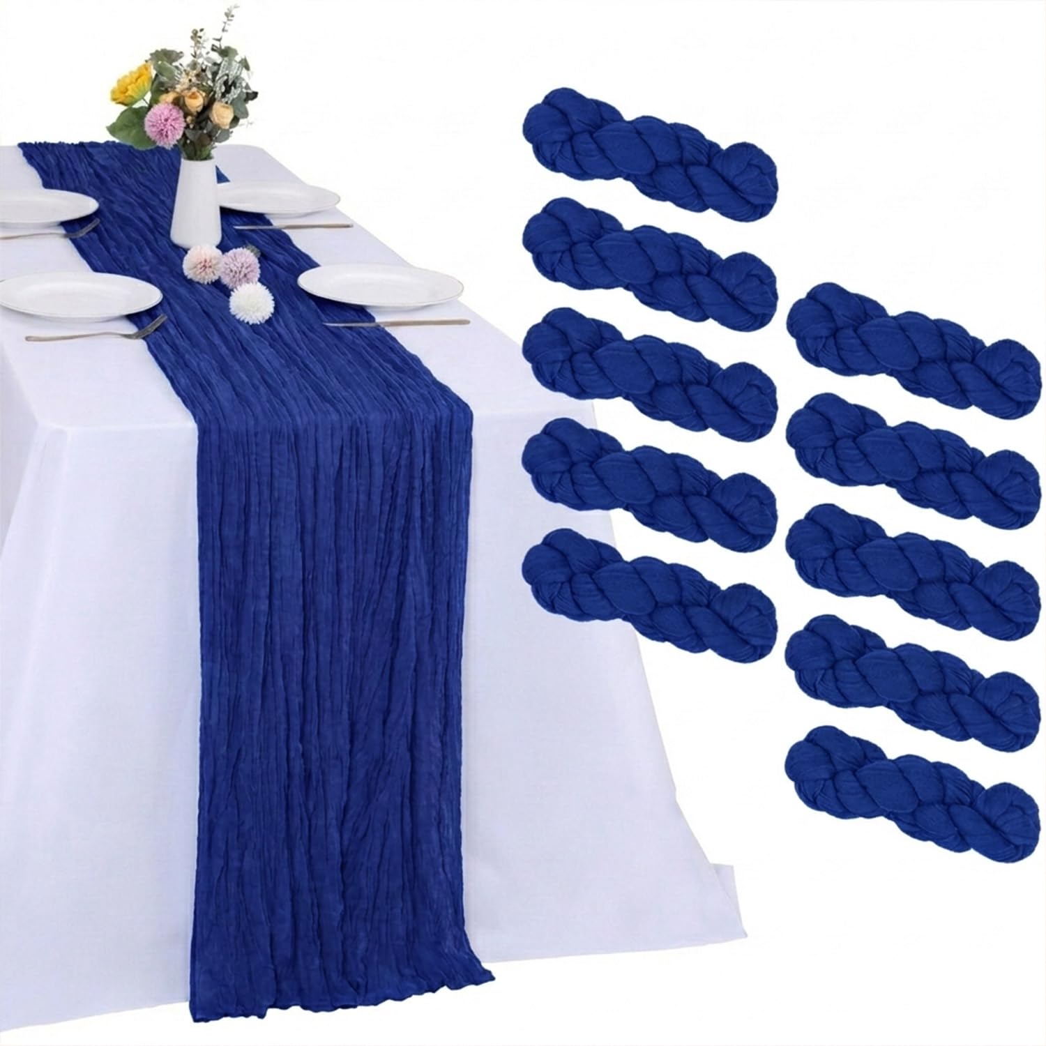 Sage Green Cheesecloth Table Runners - 10 Pack -15