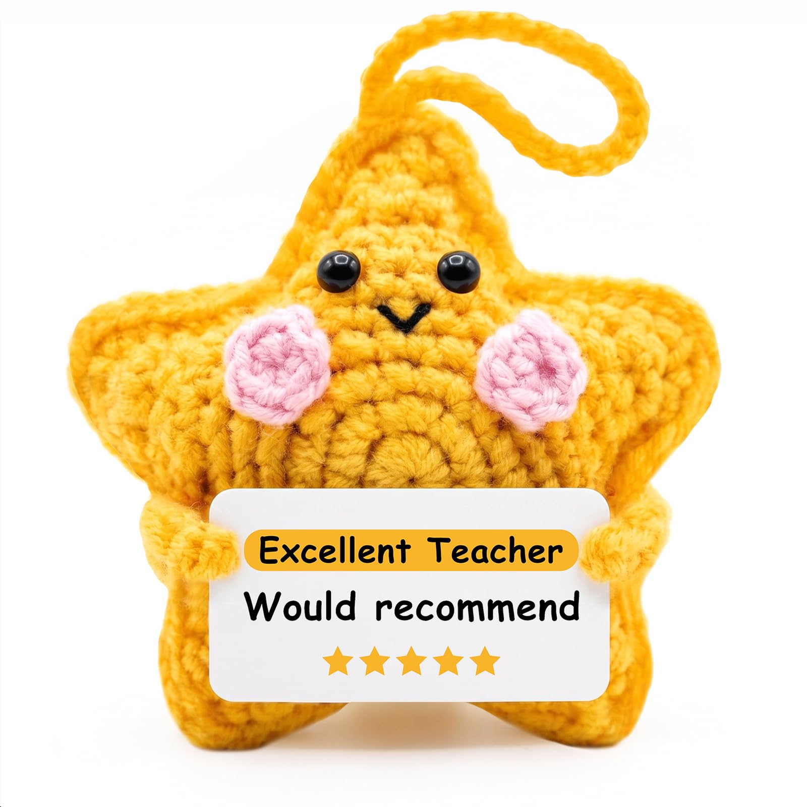 Thank You Teacher Gifts for Women Men, Handmade Crochet Star, Best Teacher Gifts, Gifts for Teachers to Say Thank You, for Nursery, Teaching Assistant, Christmas Graduation Gift โ image 1