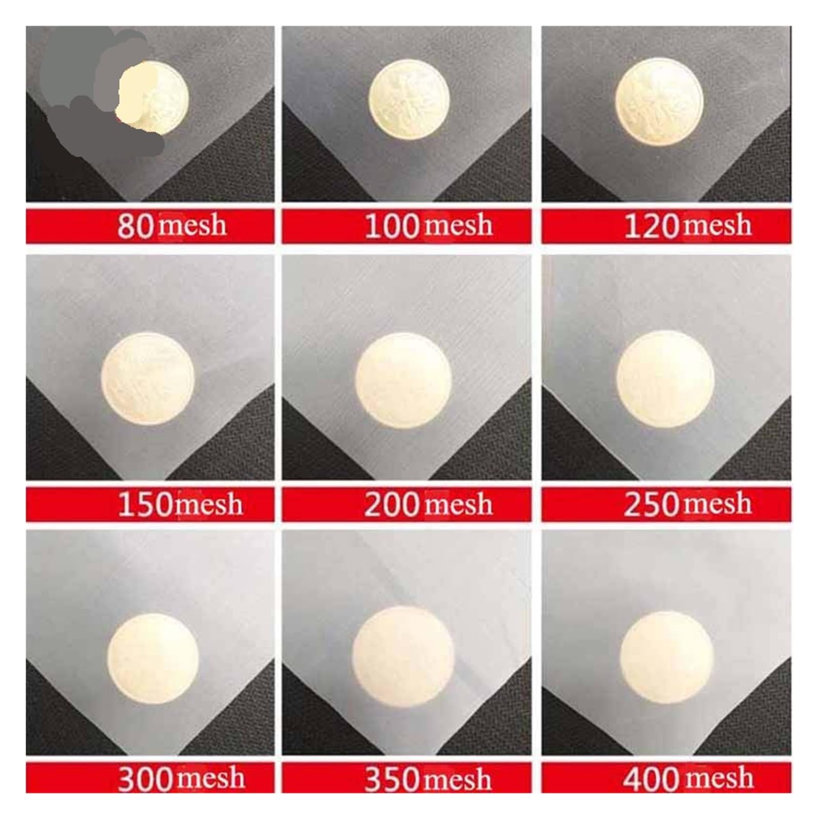 Tejido filtrante Malla filtrante de nailon de 100 mallas/pulgadas y 150 micras for agua(400 mesh,1x1 m)