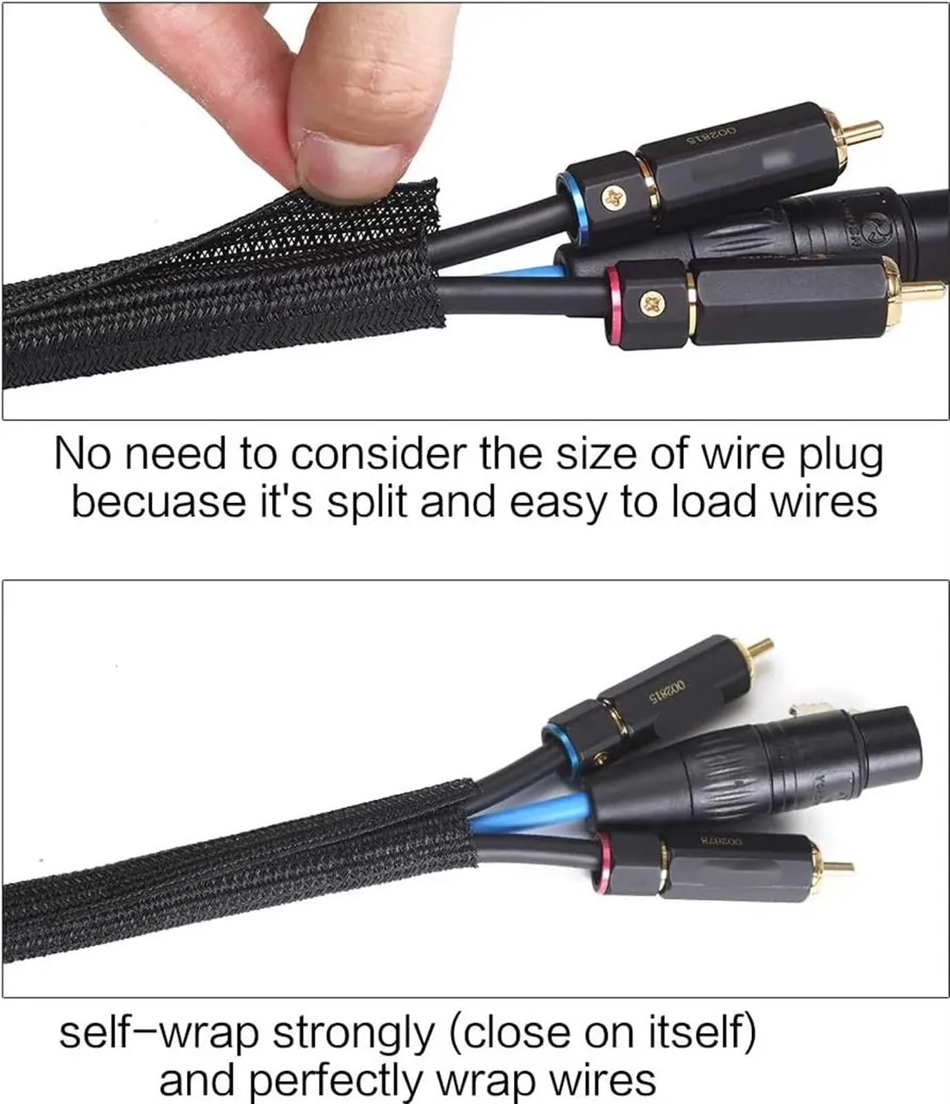 Funda para Cables Protector de Cable, Telar Cables, Tubo, Funda for, Dividida for USB, alimentación, Audio y Video, TV, computadora, hogar, automóvil para gestión de Cables(25M)