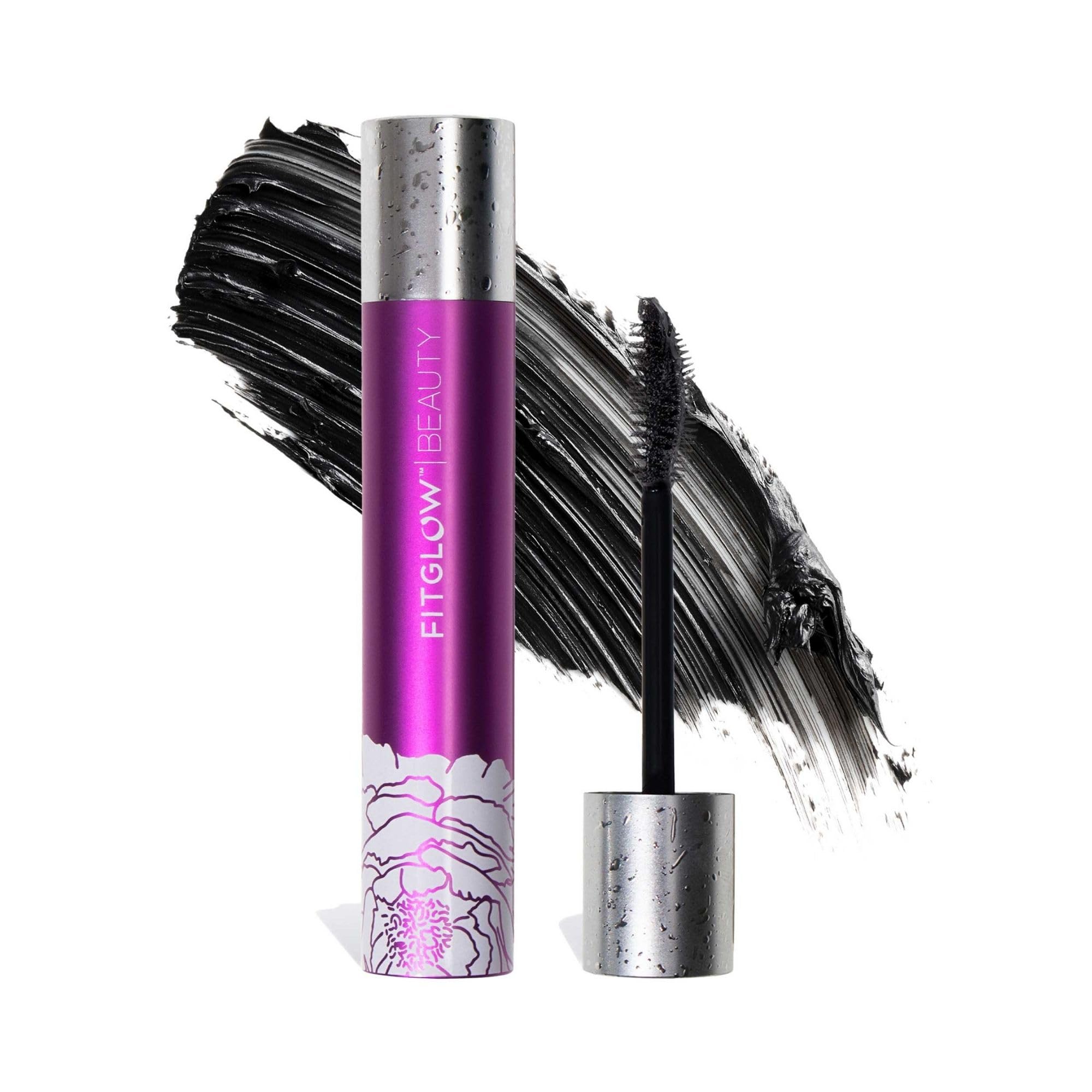 Fitglow Beauty Vegan Good Lash + Mascara | 2-in-1 Volumizing Lengthening & Conditioning Eyelash Mascara | Natural Lash Serum | Reduces Shedding &