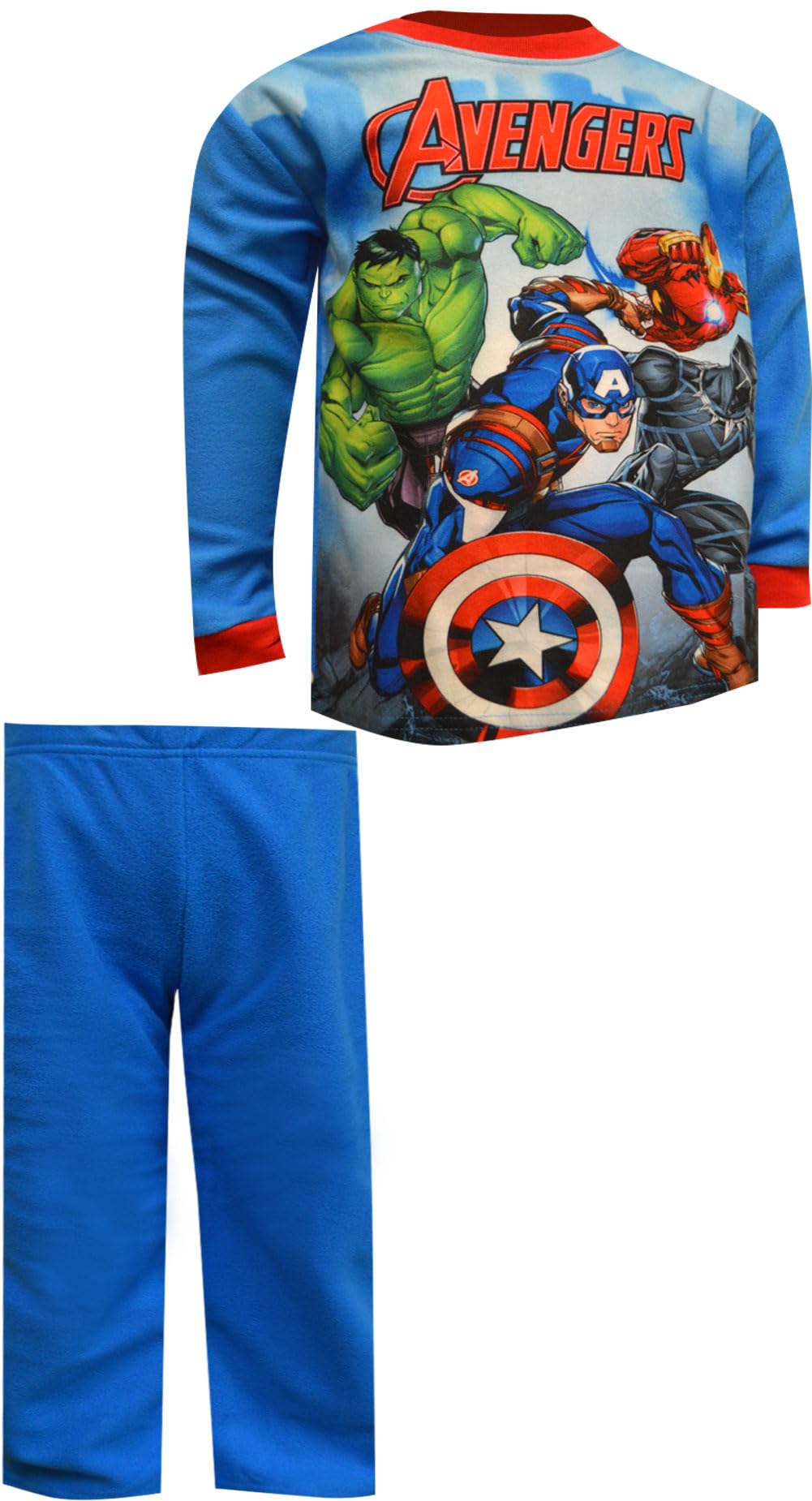 Marvel Conjunto de pijama de 2 piezas de Los Vengadores para niños
