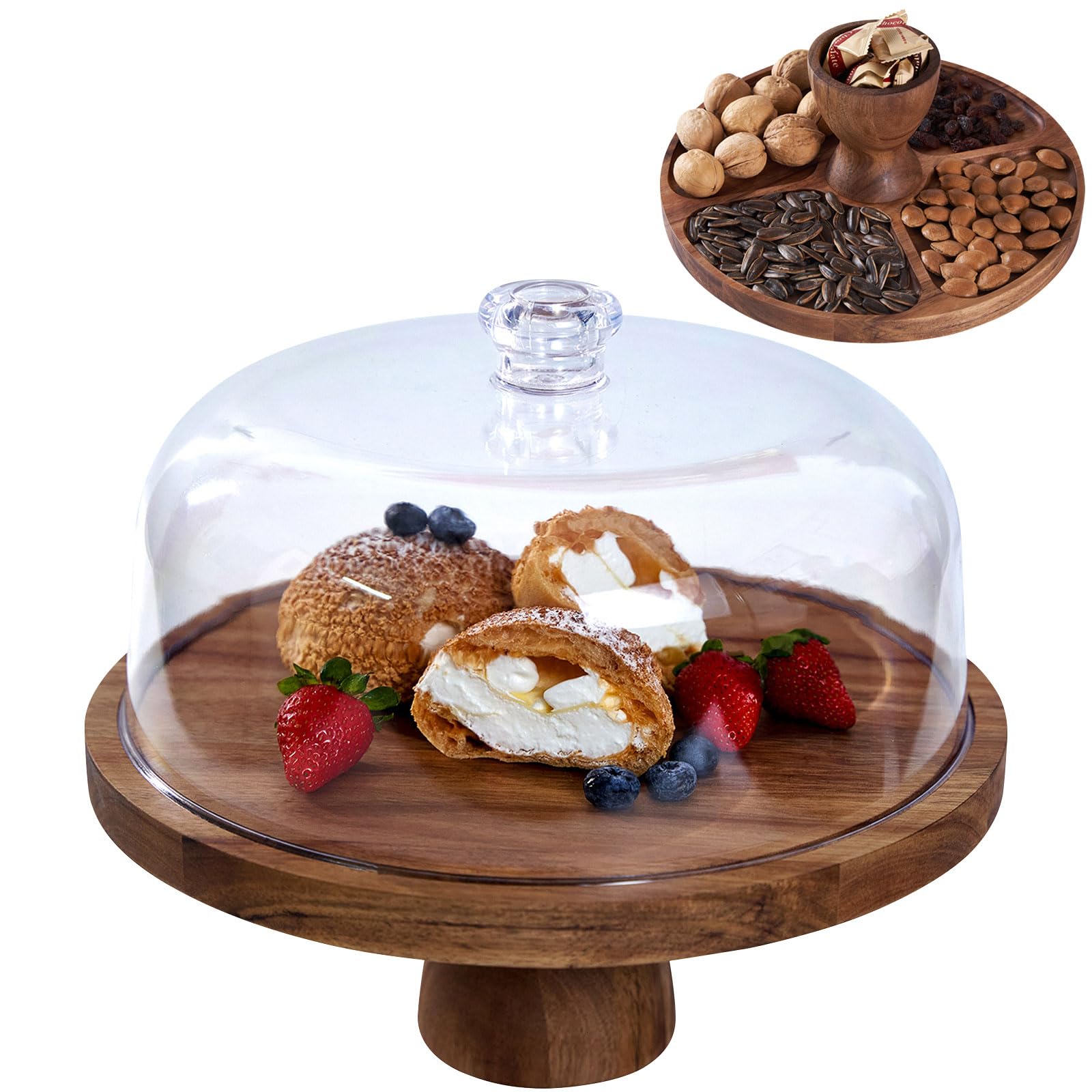 Présentoir à gâteau en bois de 30 cm pour vos tables de fête