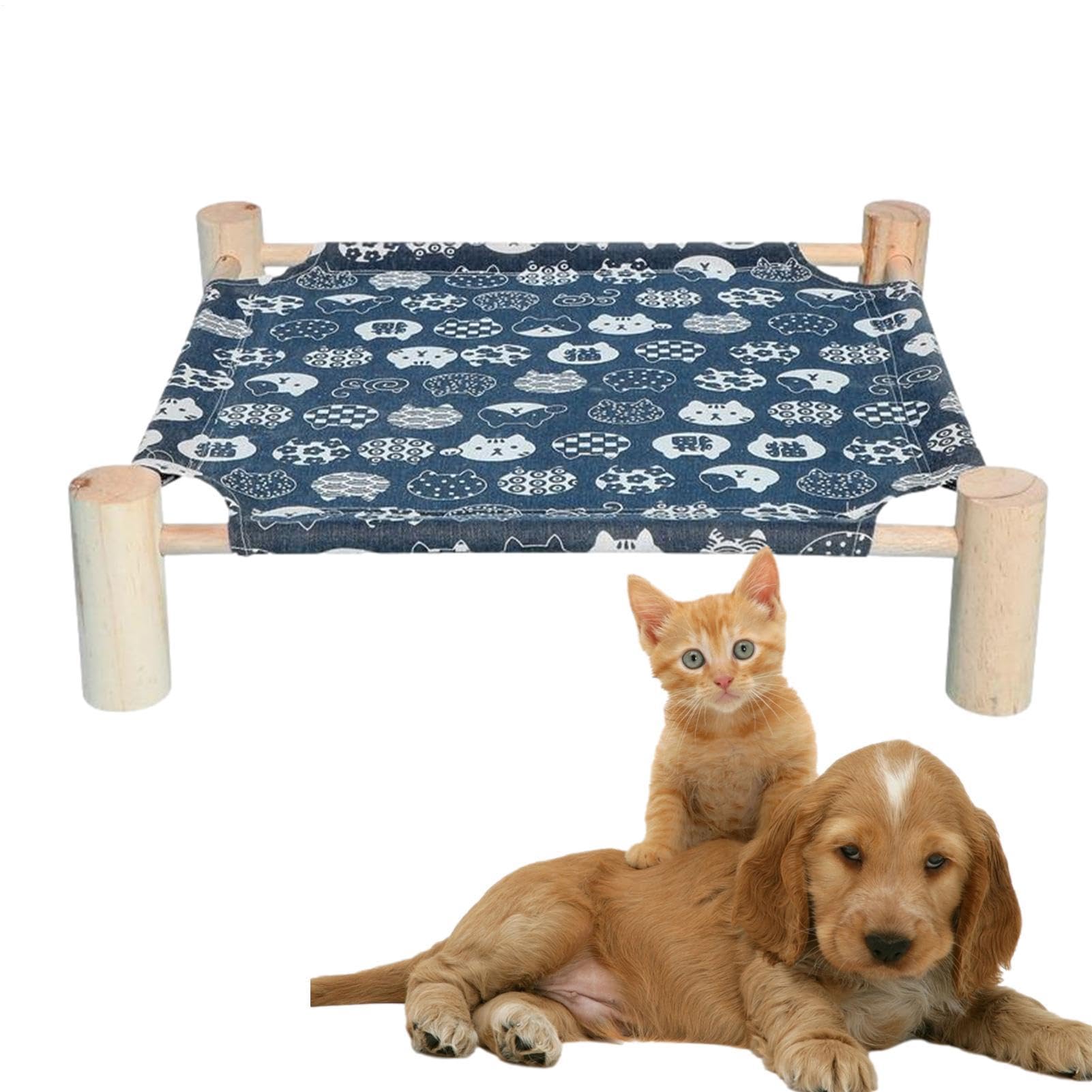 para mascotas elevadas, para gatos, muebles para gatos de interior, camas para mascotas elevadas independientes, hamacas para perros para dormir, refrescarse en verano, lavables, extraíbles