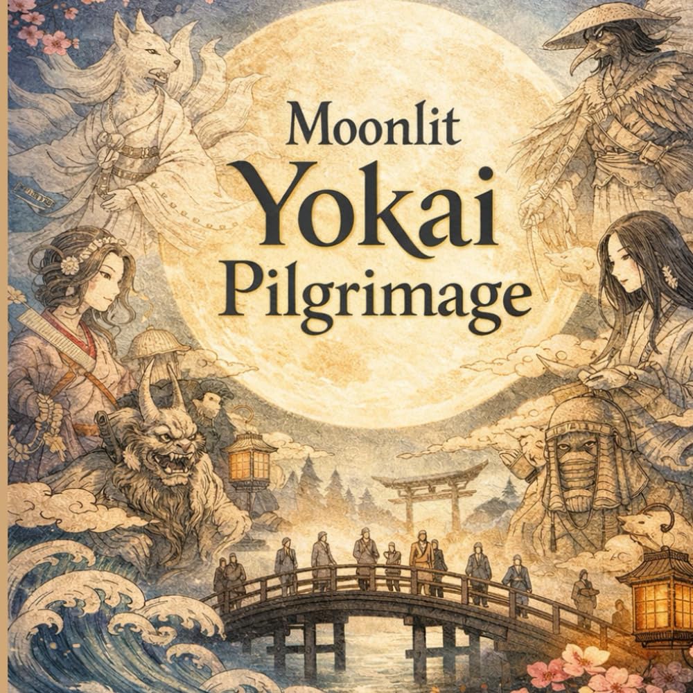 Moonlit Yokai Pilgrimage: A Mystical Japanese Spirit Coloring Book Inspired by Washi, Folklore, and Sacred Night Rituals (Sacred Yokai Mandala Collection)