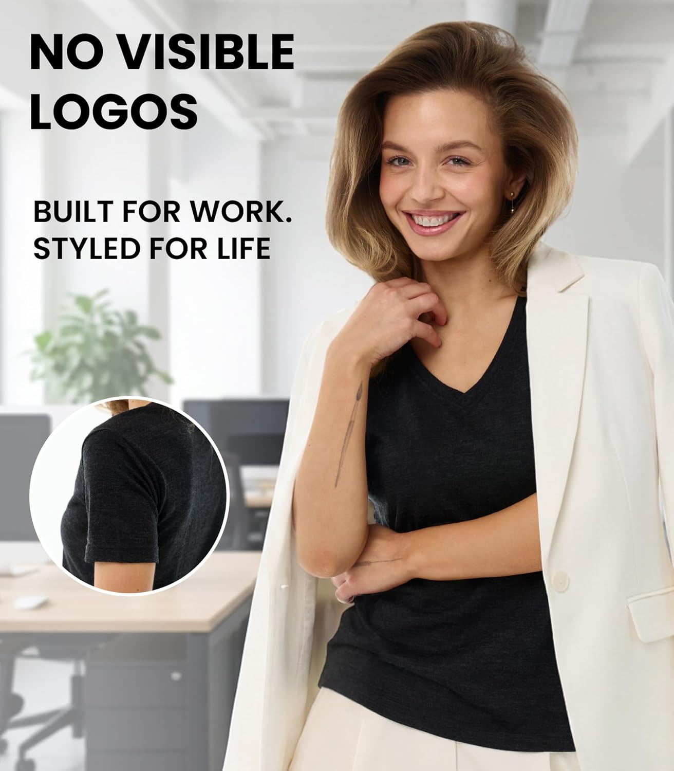 Merino.tech Merino Wool Shirt Women - 100% Merino Wool Base Layer Women Short Sleeve Tee - Image 6