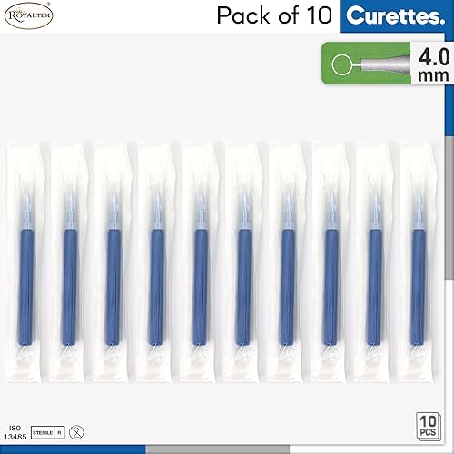 Miniatura 30 de Curetas dérmicas desechables estériles, embalaje fácil de pelar, caja de 10 (0.197 in)