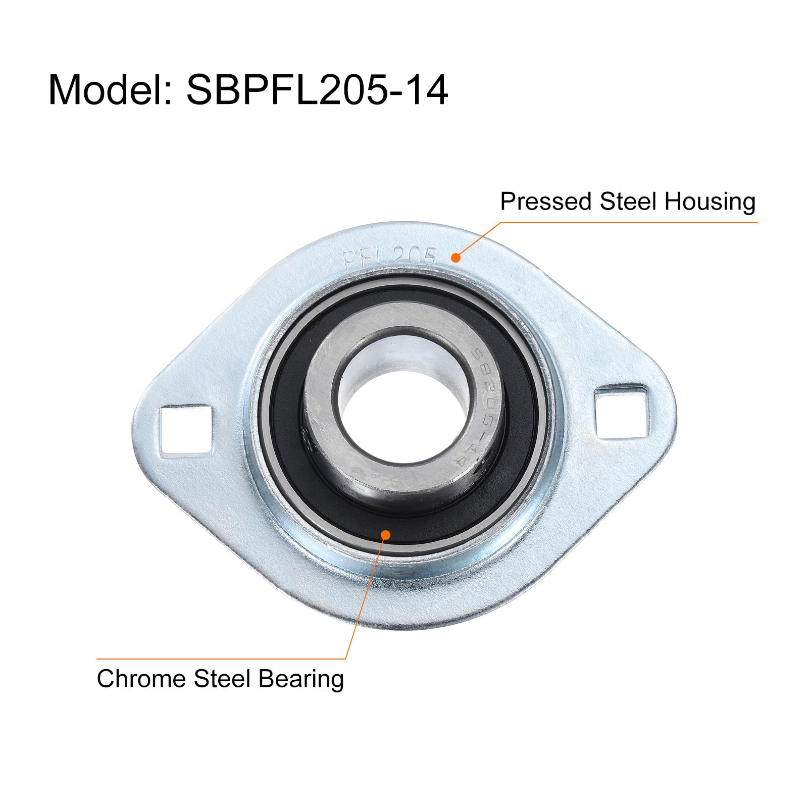 Pillow Block Bearings - 7/8" Bore, Steel -3