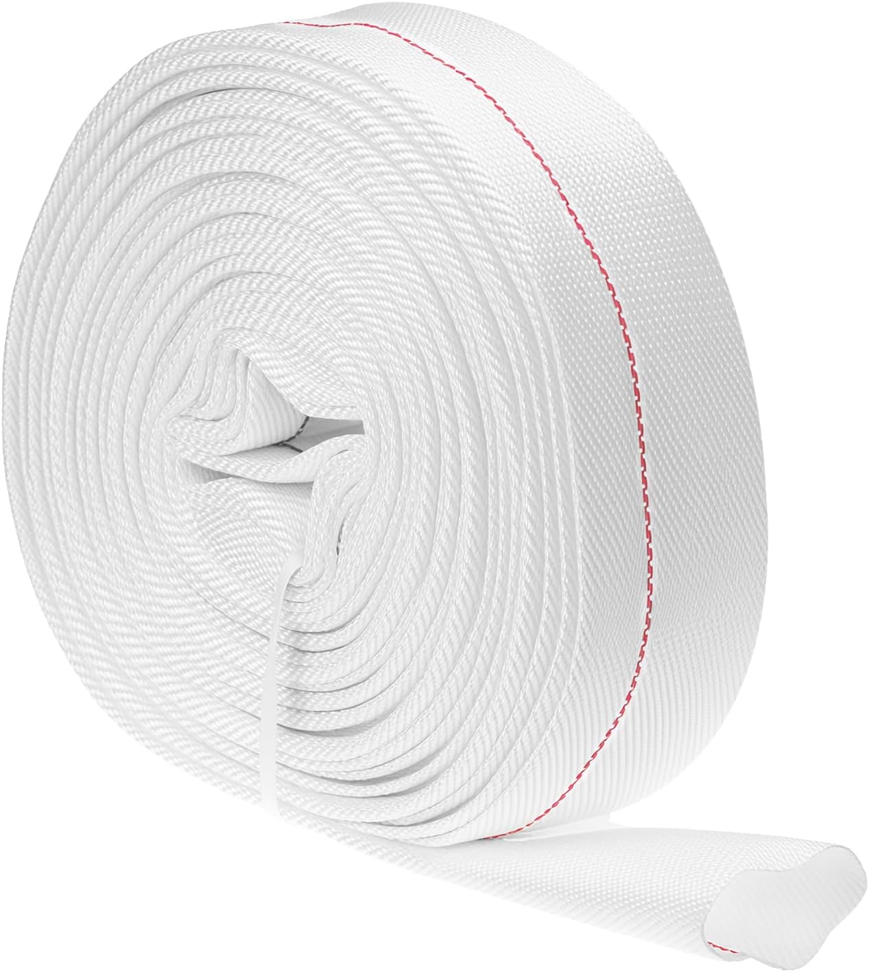 QWORK 2-Inch Inner Diameter Backwash Hose 100FT – Flexible Lay Flat Discharge for Pool, Garden & Pump Drainage, 2 Pack