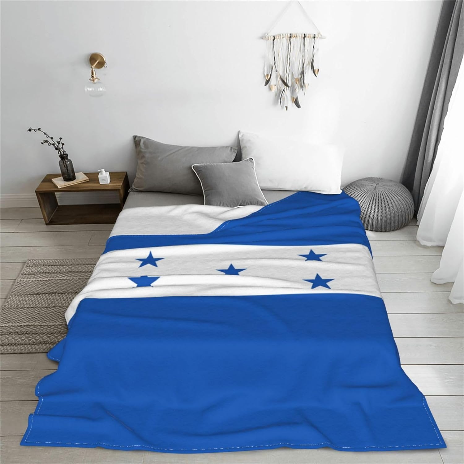 Cute Honduras Flag Blanket Super Soft Throw Blanket 50"x 40" for Bed,Couch,Chair, Camping, Living Room Office