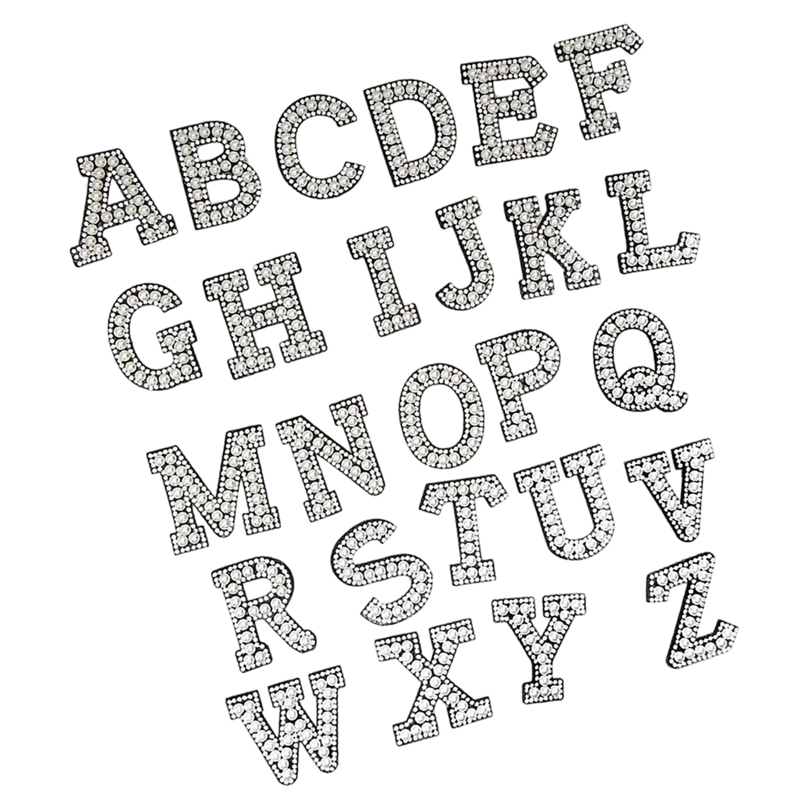Hredyqw Adhesive Letter With Imitation Pearls And Rhinestones For Clothing And Accessories
