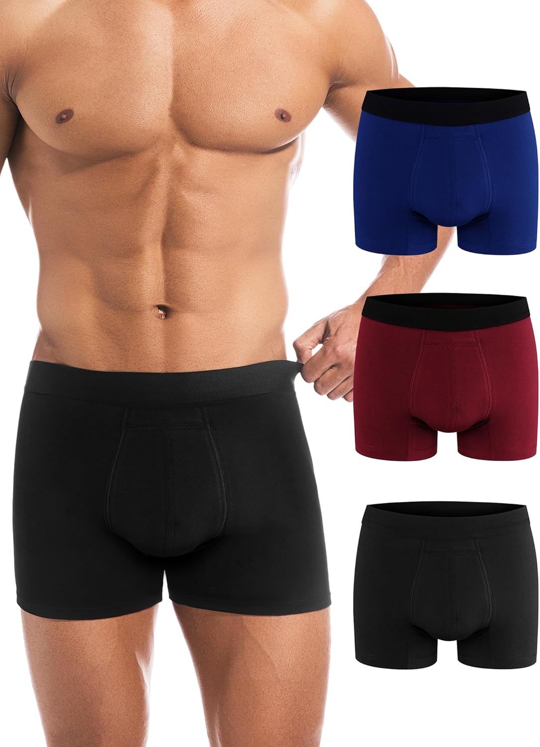 Varmax Incontinence Underwear for Men, Cotton Reusable Washable Leakproof Boxer Briefs, Heavy Flow Bladder Leak Men's Incontinence Underwear