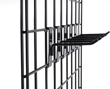 Gridwall Hooks 6 Inch, 32PC Display Hooks for Grid Wall, Heavy Duty Gridwall Hook for Grid Wall Panel, Gridwall Peg Hook,Black
