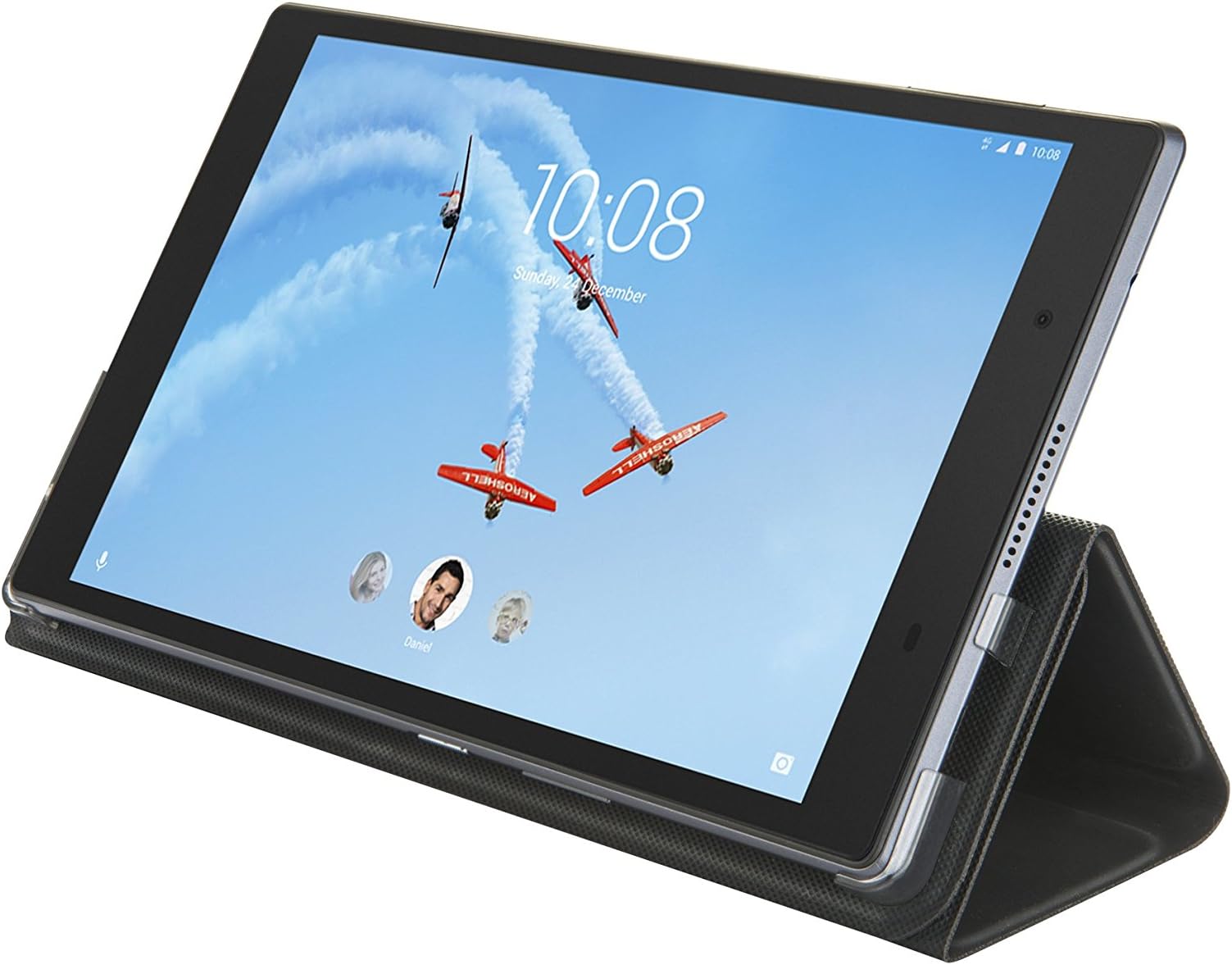 Lenovo Tablet Case, Tab 4 8" HD Folio Tablet Case and Film, Black, ZG38C01733