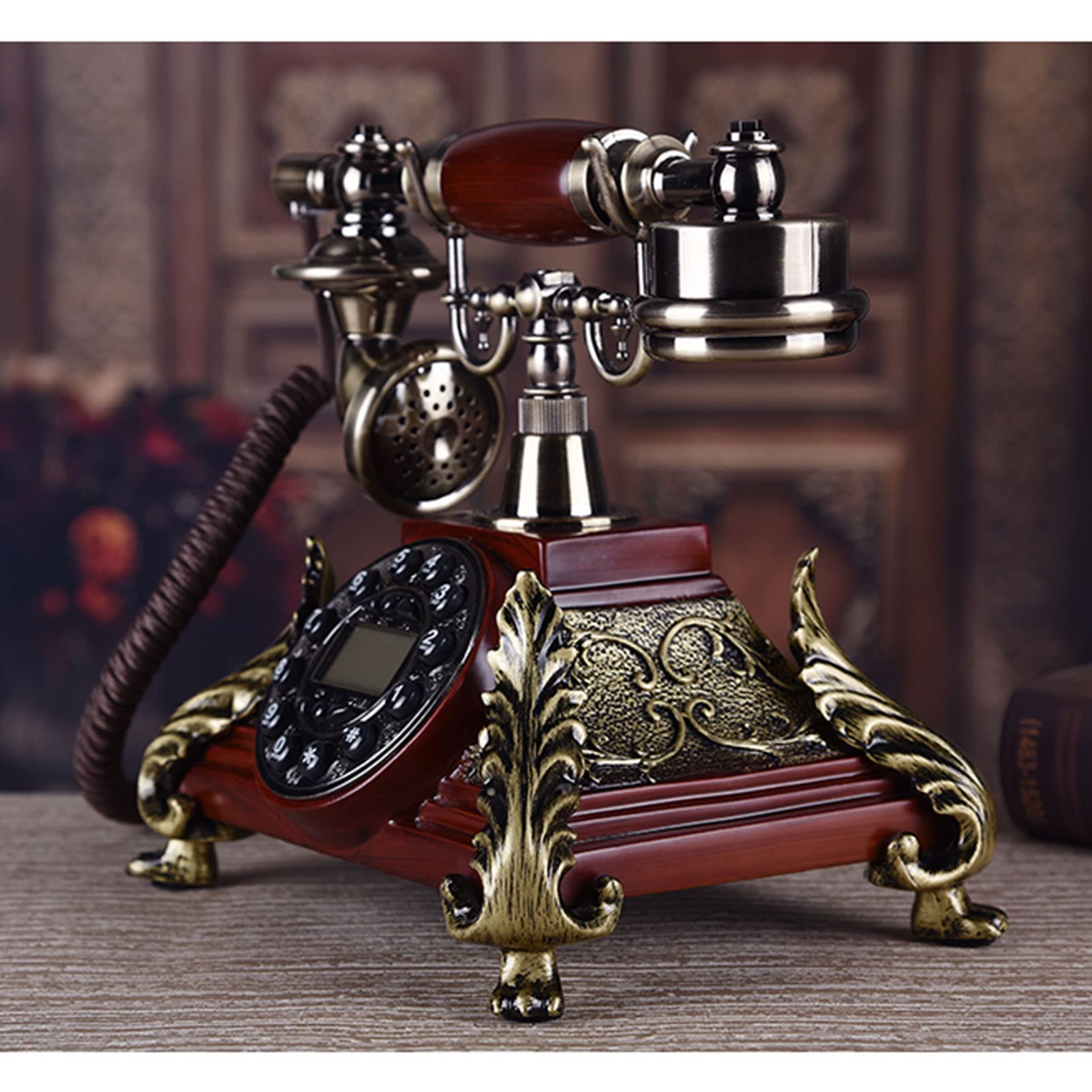 Telefono Fisso Vintage, Telefono Fisso retrò Vecchio Stile, Imitazione di Un Telefono Antico per l'home Office e l'arredamento di Un Hotel stellare (suoneria Singola)