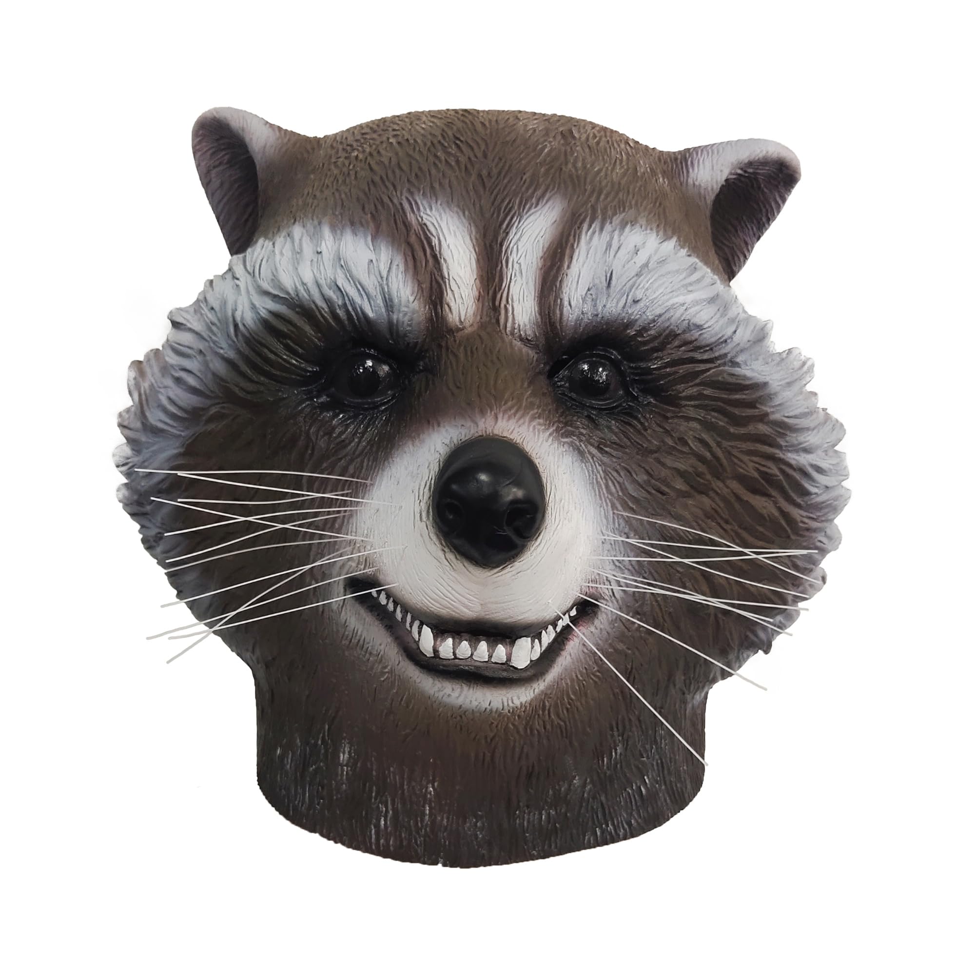 LePyCos Raccoon Latex Full Head Raccoon Mask for Adults -Animal Cosplay Mask for Halloween Costume Parties & Role Play