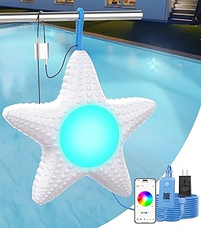 Doosela LED Pool Lights with APP Control, 10W RGB Dimmable Underwater Submersible Lights IP68 Waterproof Music Sync Color Changing 12V Pool Light with Suction Cups for Inground/Above Ground Pools