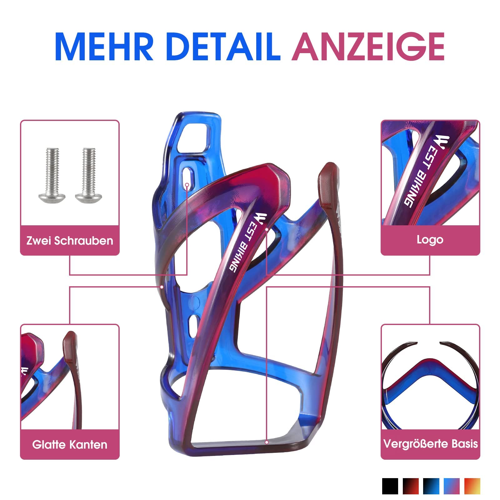 WEST BIKING Staffa Per Bottiglia D'acqua Per Bicicletta - Foto 12