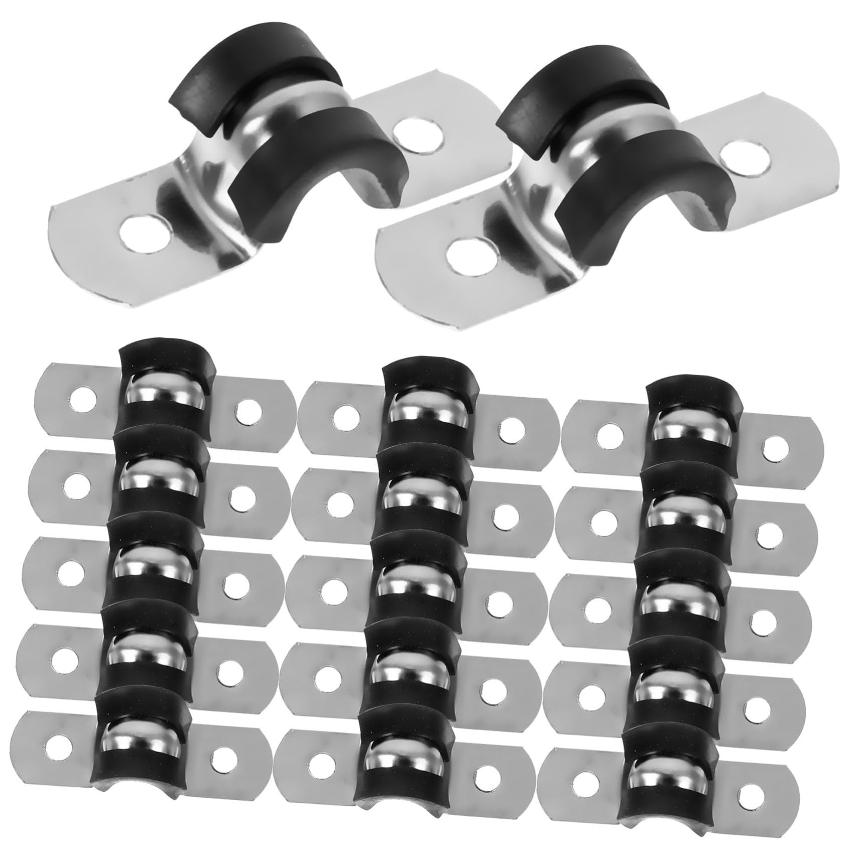 LIFKICH Wire Clamp Straps Stainless Cable Clamps Tension Control for Clean Cable Management Random Style